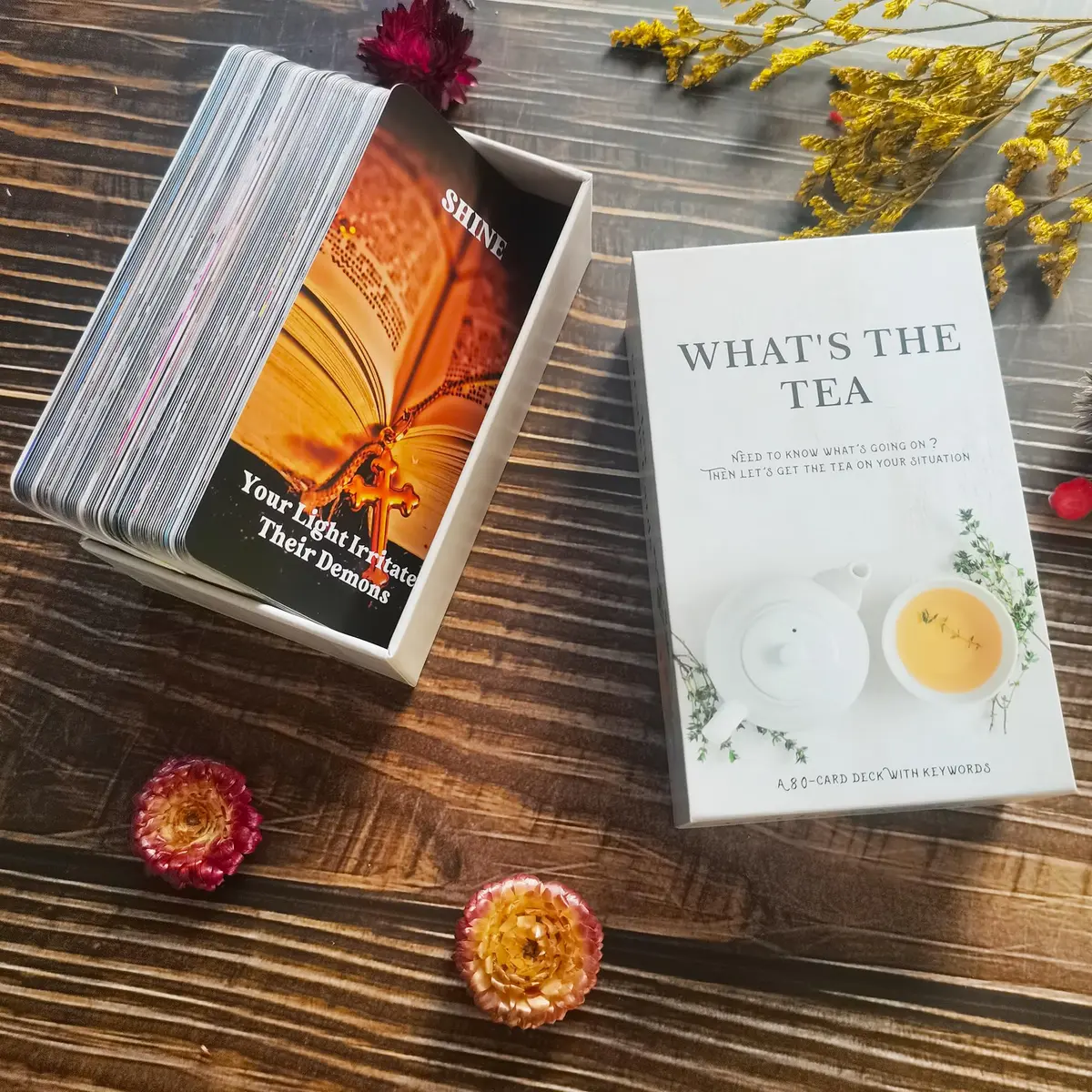 GZXINKE What's The Tea? Relationships Oracle Cards, Life Oracle Deck, for Beginners, Interpreting Career & Relationships, White - view 7