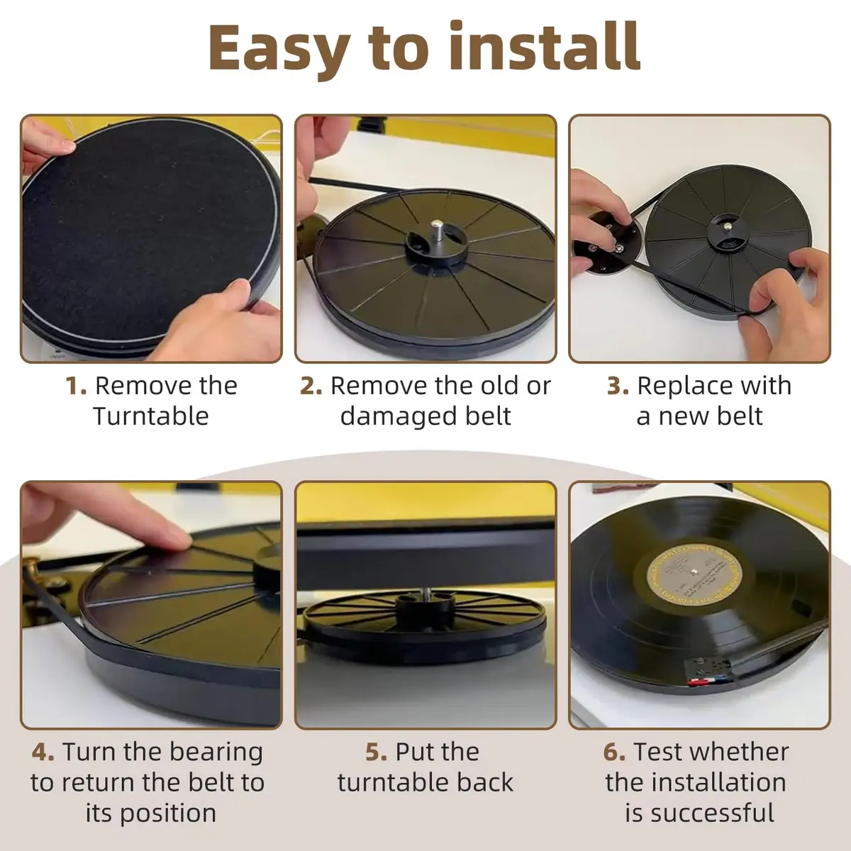 Sxkxm Turntable Belt for Audio-Technica AT-PL50 AT-LP60 | 320 x 4 x 1 mm Rubber Drive Belt - view 5