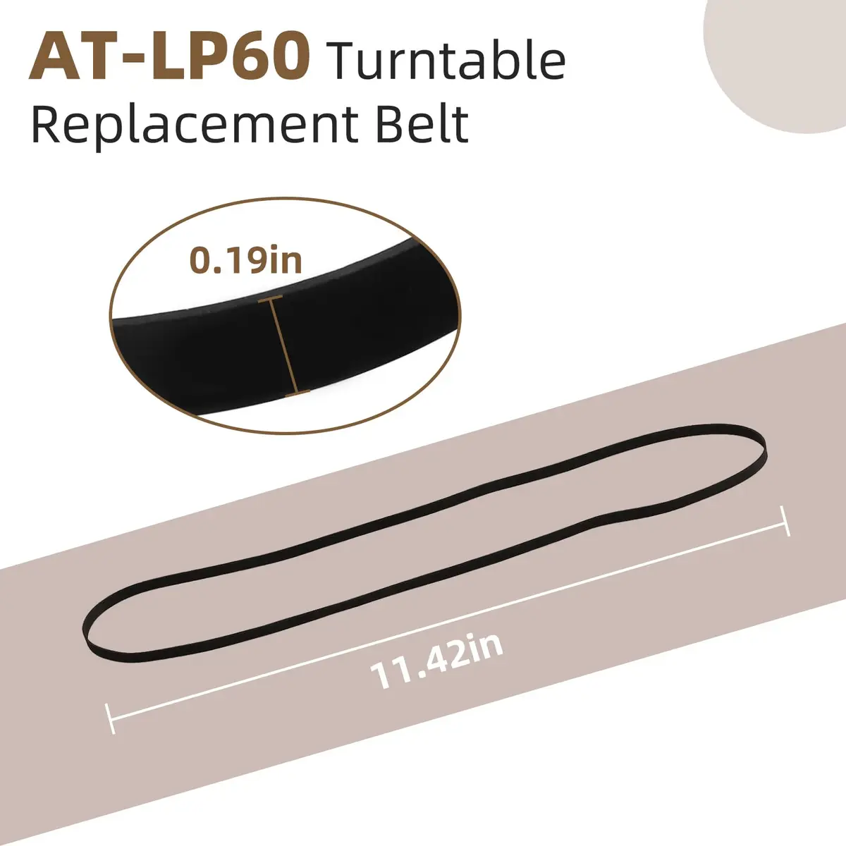 Sxkxm Turntable Belt for Audio-Technica AT-PL50 AT-LP60 | 320 x 4 x 1 mm Rubber Drive Belt - view 2