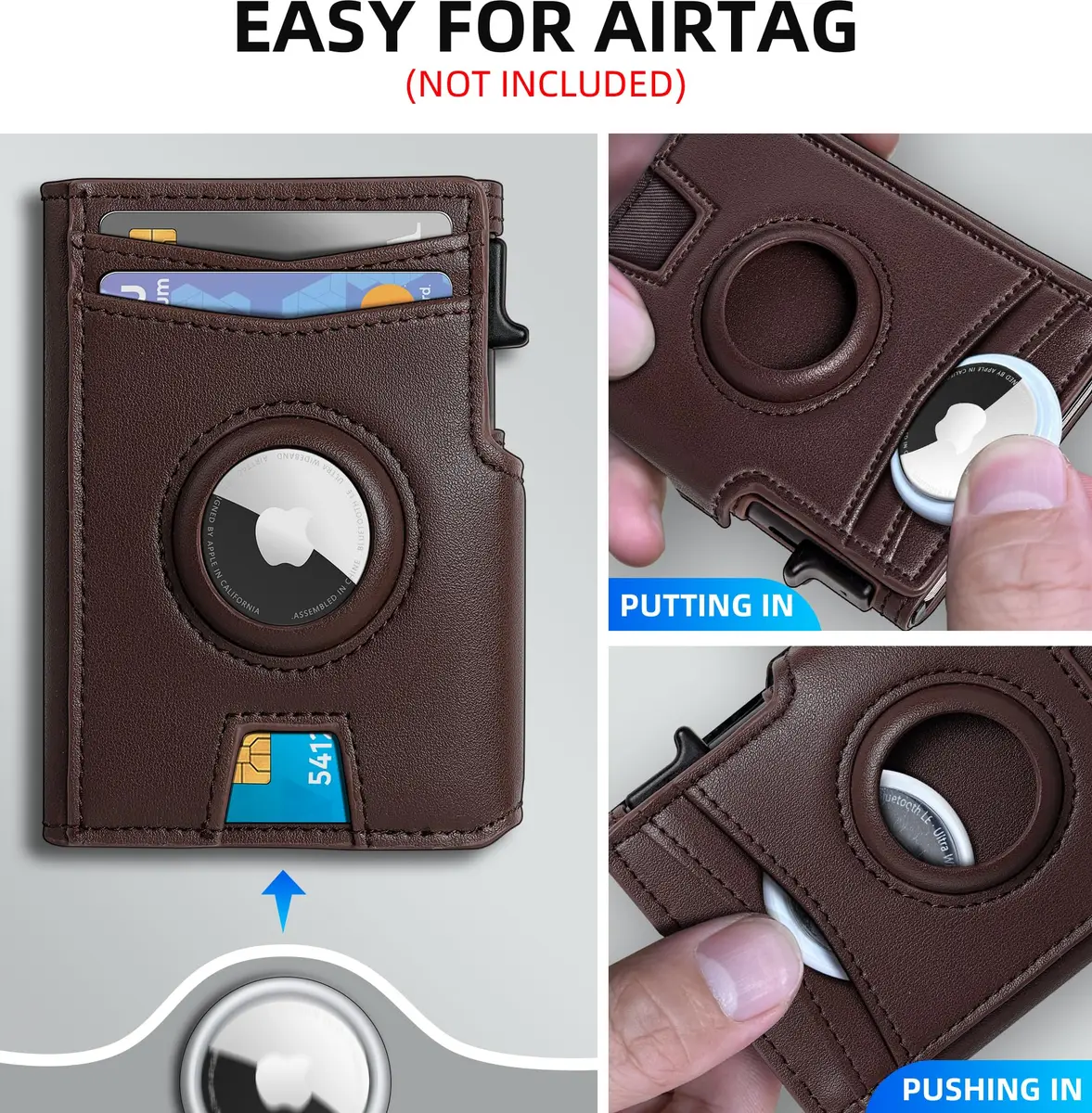 miyozi Airtag Wallet for Men, Slim RFID Wallet with Money Clip & Magnetic Closure | Fits 10 Cards - view 4