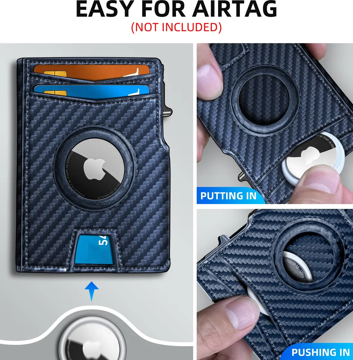 miyozi Airtag Wallet for Men with Money Clip Slim RFID Blocking Gift Box - view 4