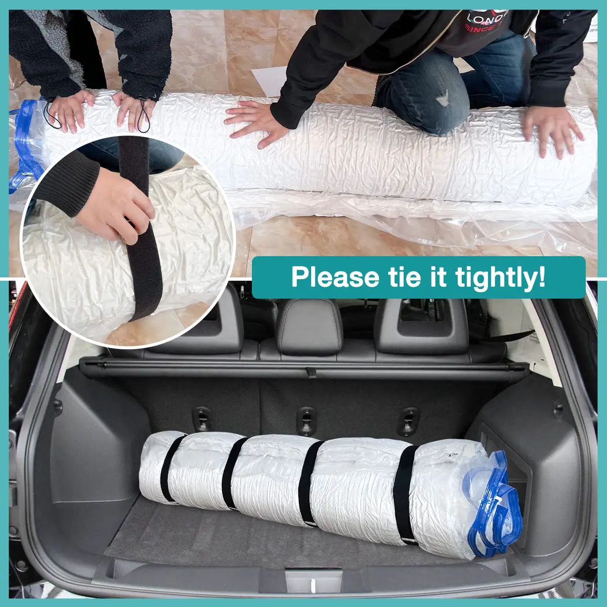 VacPack Queen Full Mattress Storage Vacuum Bag for Moving & Storage | Heavy Duty 4 Mil Plastic - view 3