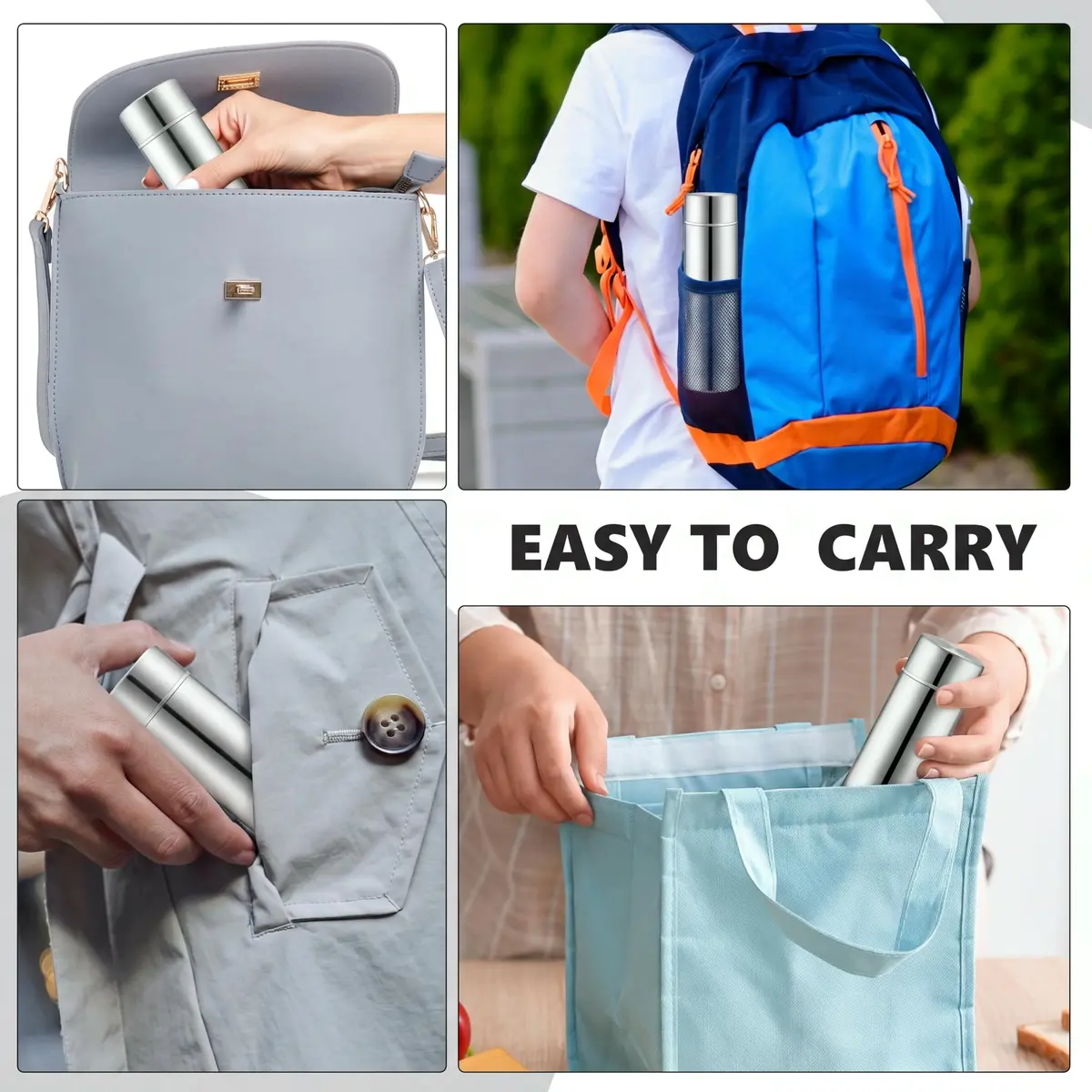 Vesici Mini Insulated Water Bottle 130ml | Portable Stainless Steel Flask for Travel & Kids - view 5