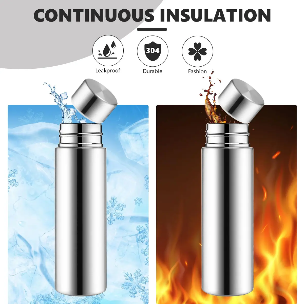 Vesici Mini Insulated Water Bottle 130ml | Portable Stainless Steel Flask for Travel & Kids - view 4