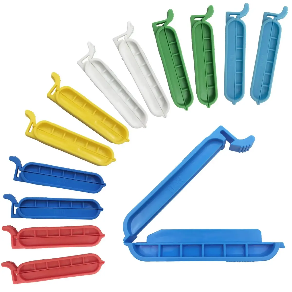 TXZWJZ Dialysis Bag Clamp Tubing Closure 60mm Multicolor Pack of 12 | Secure Sealing for Lab Use - main product image