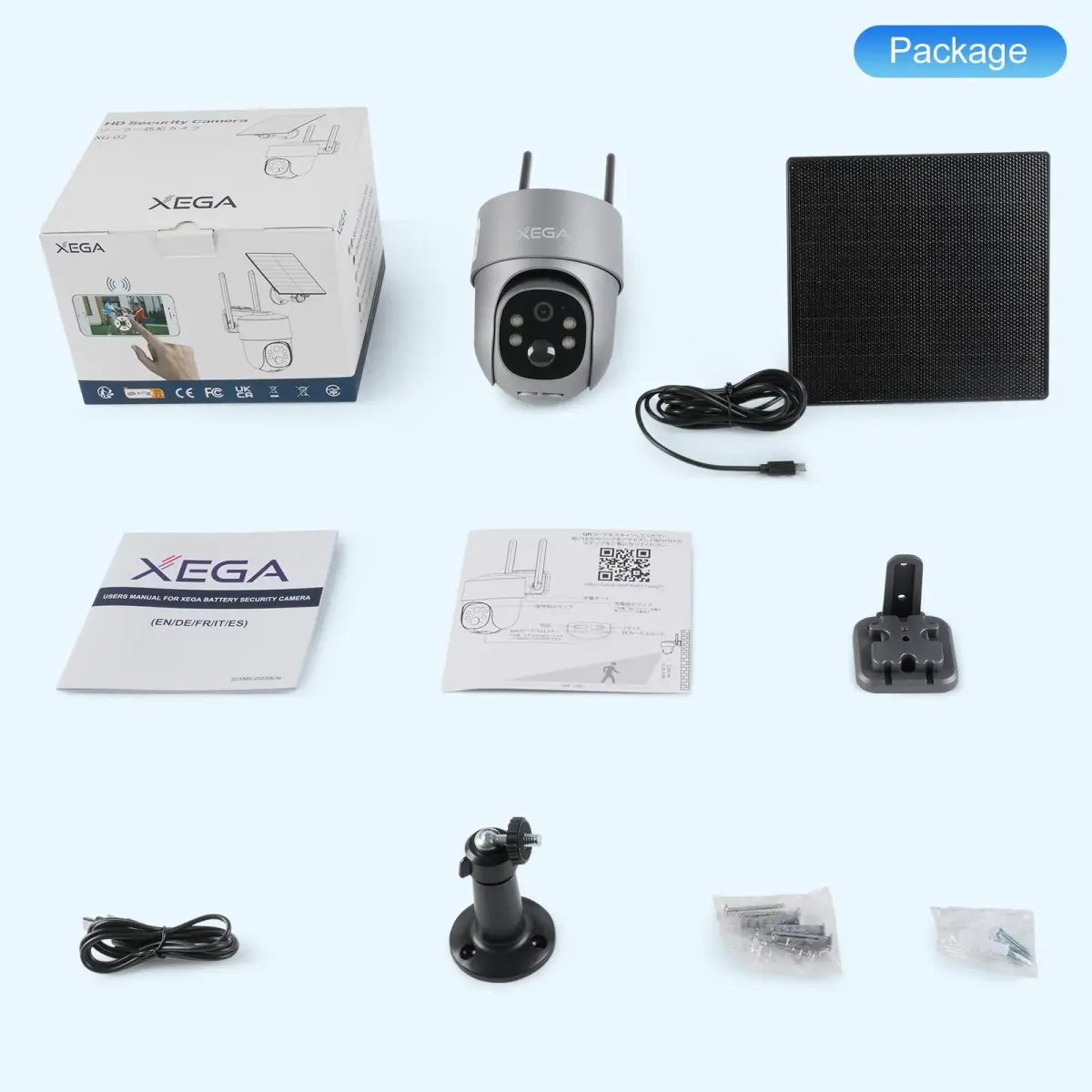 Xega 4G LTE Cellular Security Camera with Solar Panel & 128GB TF Card Support | 2K HD PTZ Night Vision Motion Detection - view 7