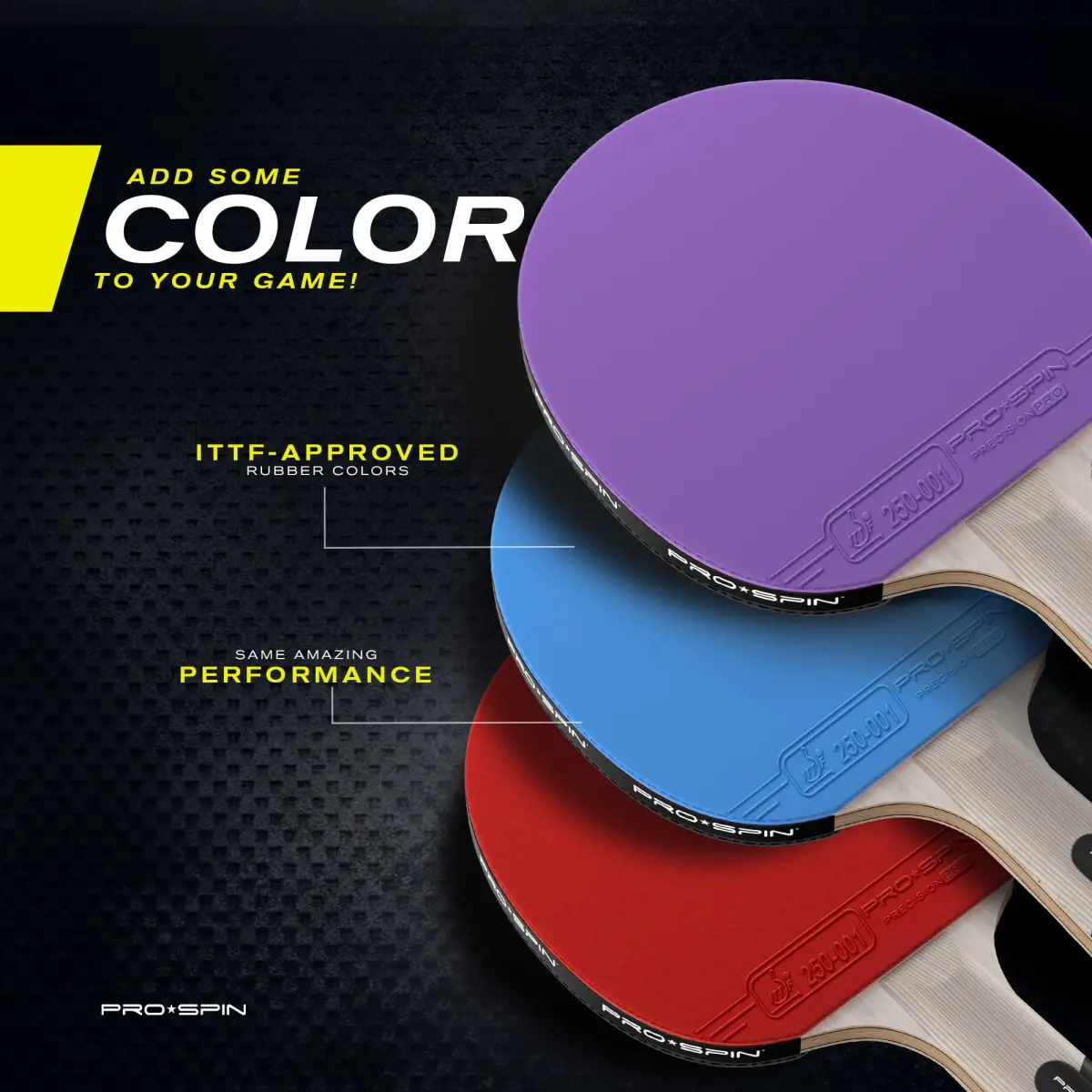 PRO-SPIN ITTF Approved Carbon Fiber Table Tennis Rackets with 7-Ply Blade & 2.0mm Sponge | Blue, 1-Pack - view 5