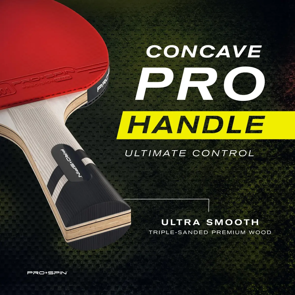 PRO-SPIN 4-Player Carbon Fiber Ping Pong Paddle Set with 8 ITTF Balls | Shakehand Grip, Red - view 5