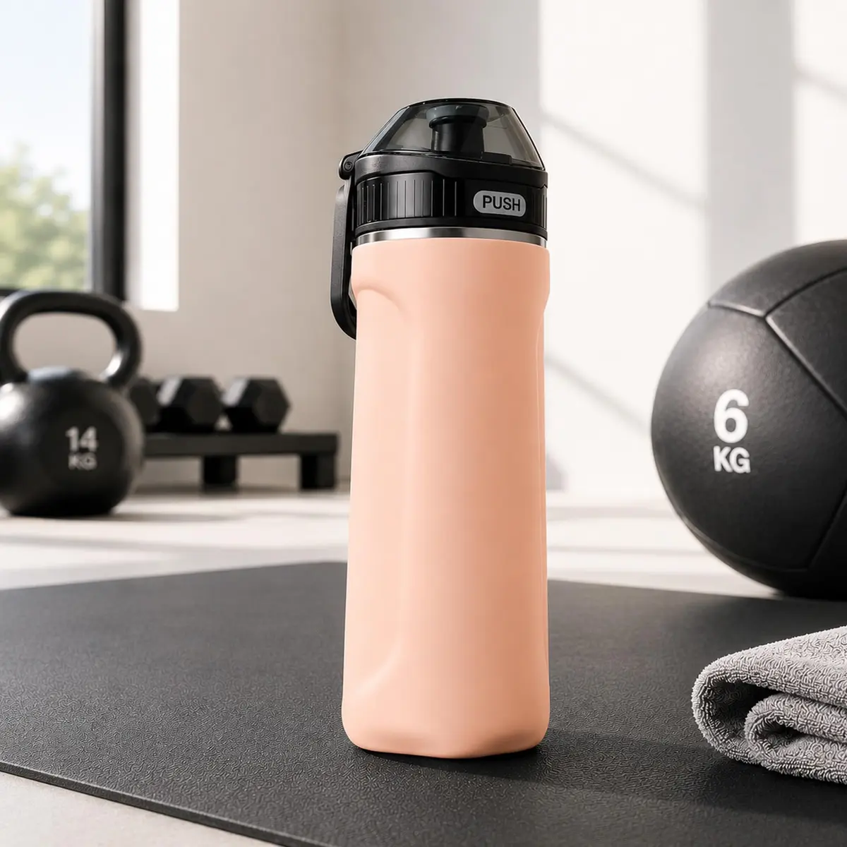 SIPX Stainless Steel Water Bottle 18oz | Keeps Cold 24hr, Leak Proof Straw Lid, Reusable, BPA-Free, Hiking - view 5