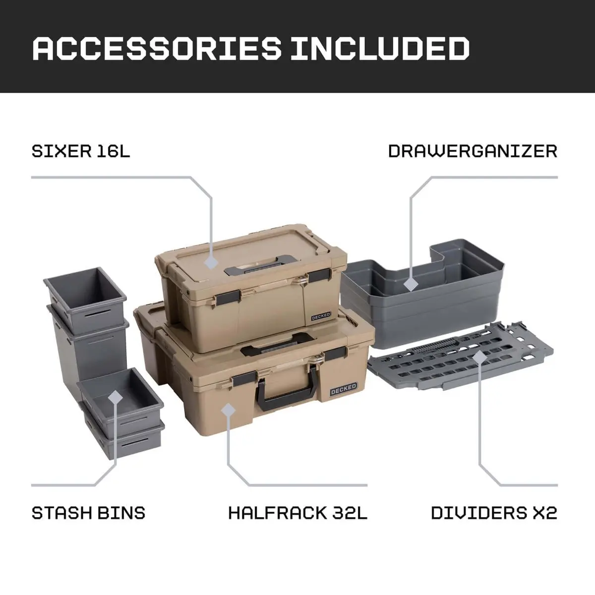 DECKED Truck Bed Storage System Compatible with Chevy Silverado & GMC Sierra 1500 5'9" Bed | Rugged USA Made - view 4