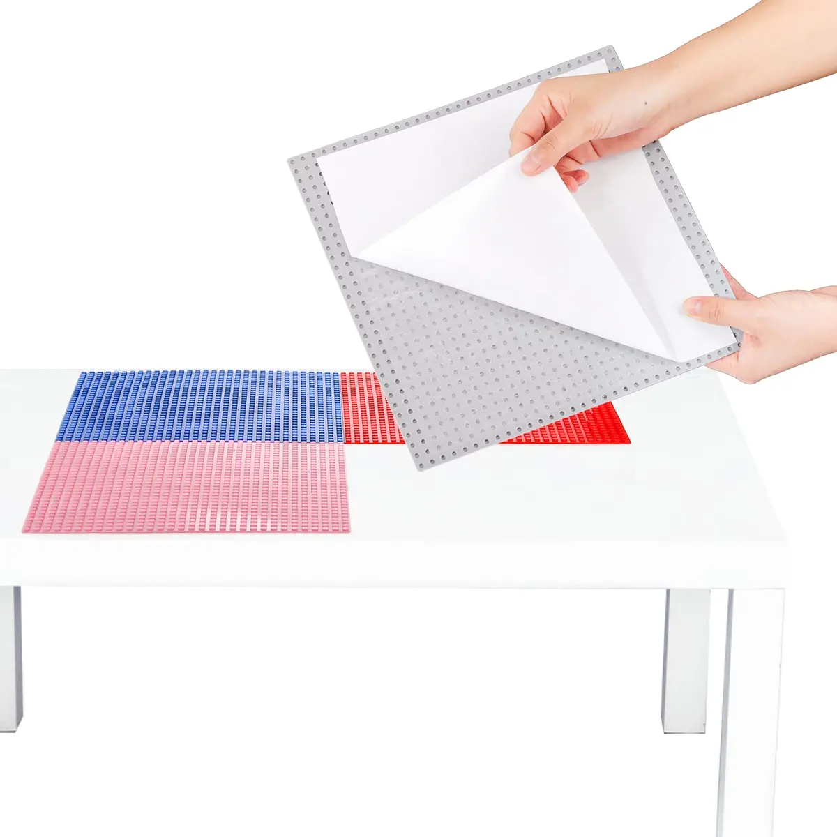 ZEAYEA Peel and Stick Baseplates 10 x 10 Inch | 12 Colors for Imaginative Play - view 4