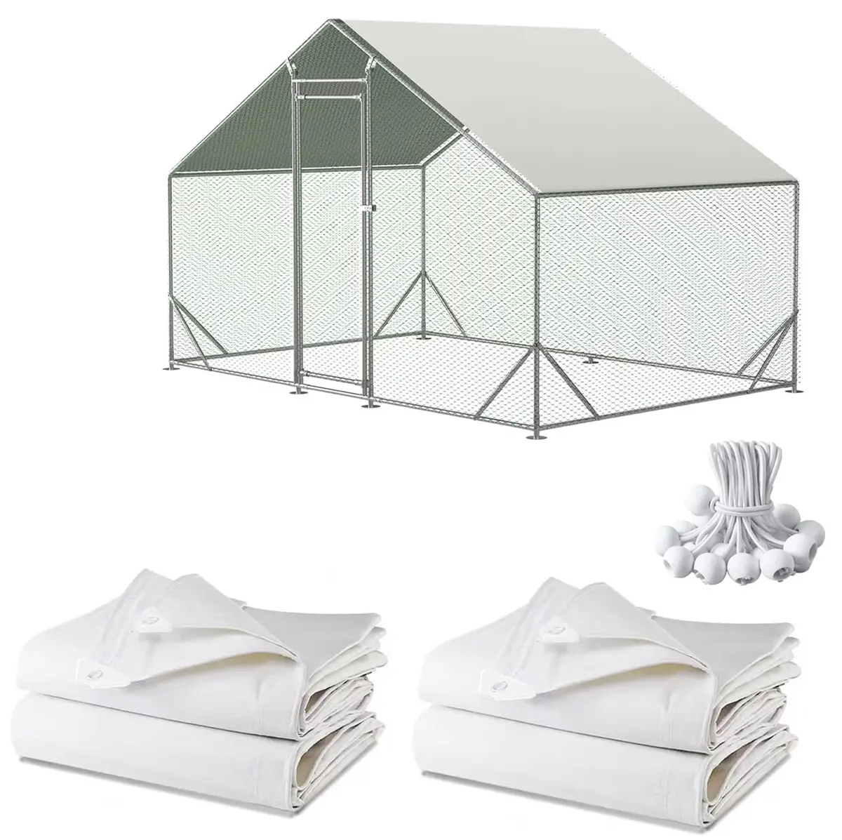 Ahpuhtan Waterproof Chicken Coop Cover 11.3*6.3 FT | UV & Weather Resistant for Winter - main product image