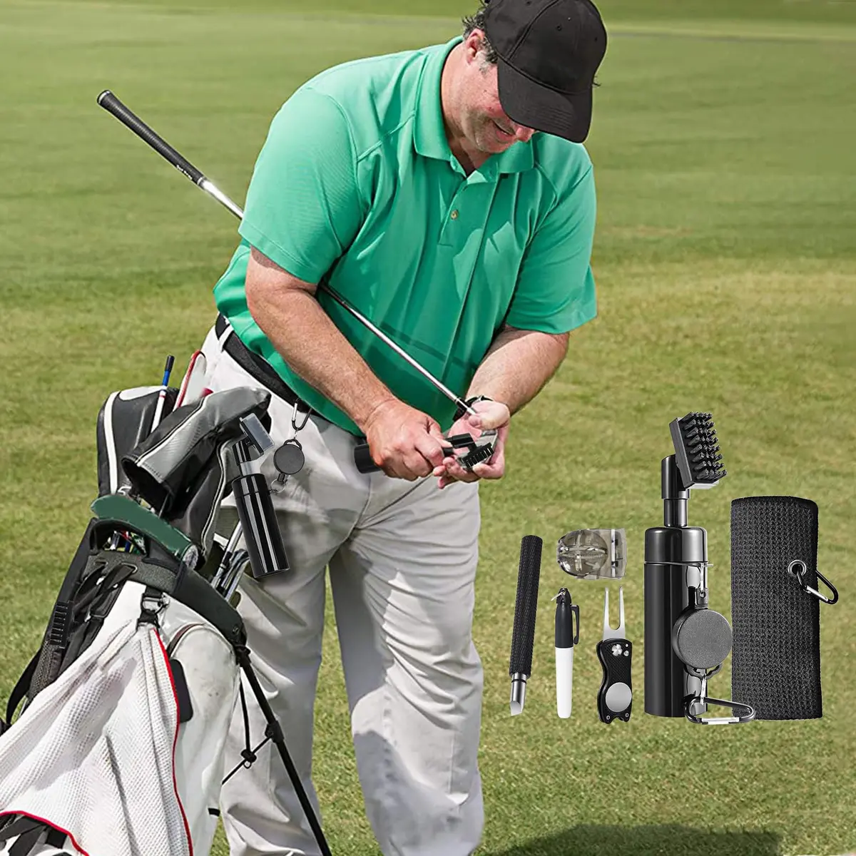 HUIJUTCHEN Golf Club Cleaning Kit | Complete Golf Accessories for Men & Women - view 7