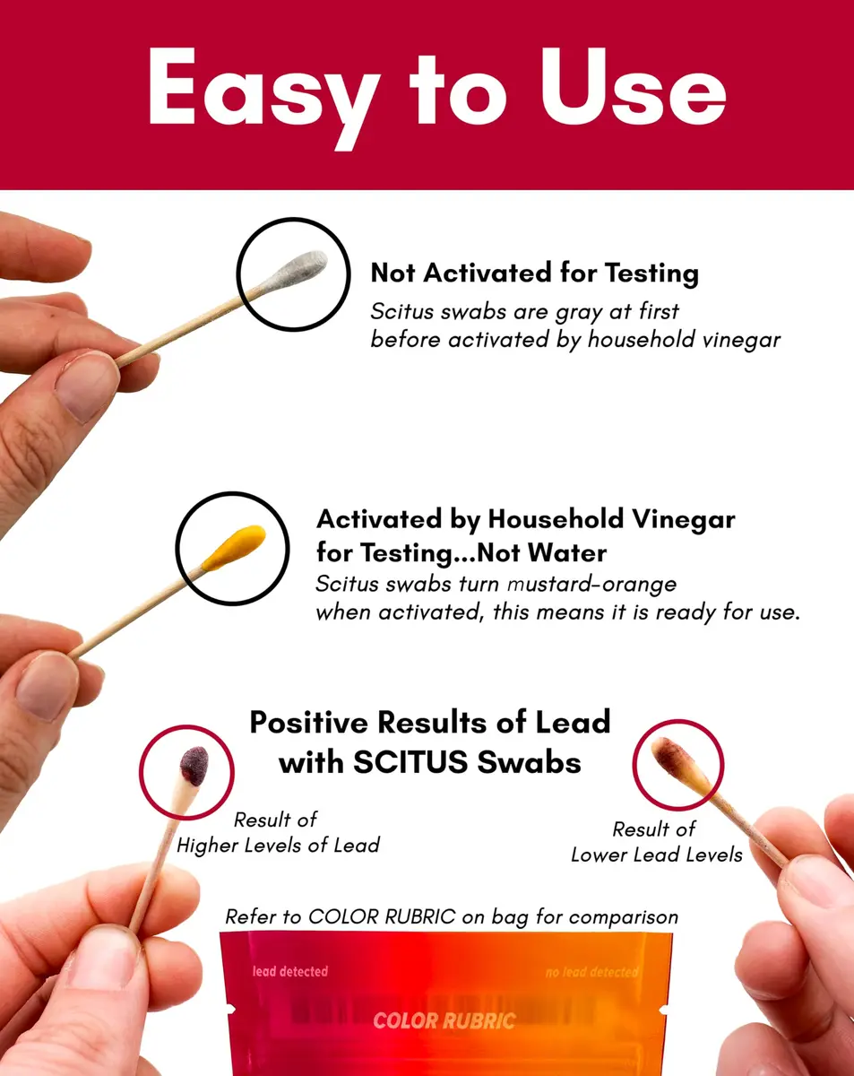 SCITUS KNOW, UNDERSTAND Lead Test Kit for Paint, Ceramics & More | Fast, Accurate Home Lead Detection (90 Count) - view 3