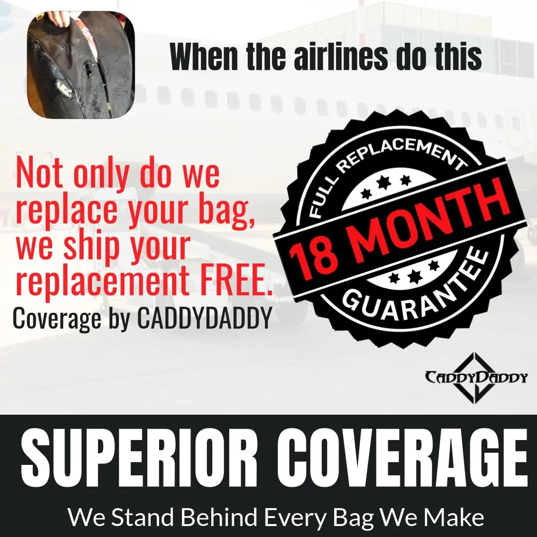 CaddyDaddy Enforcer Golf Travel Bag Crush Resistant Hard Top Protection | Airline Approved Durable Case - view 2