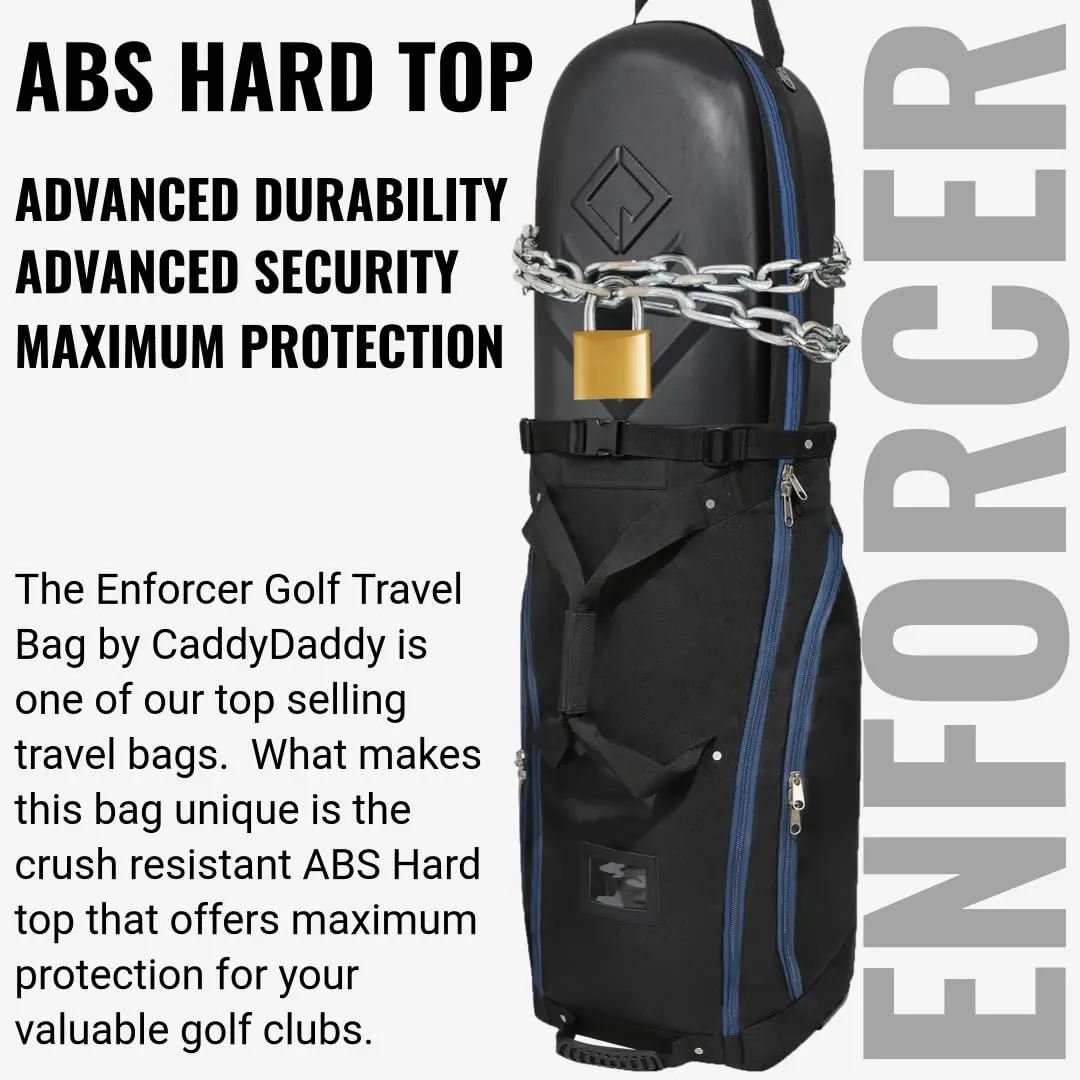 CaddyDaddy Enforcer Golf Travel Bag Crush Resistant Hard Top Protection | Airline Approved Durable Case - view 3