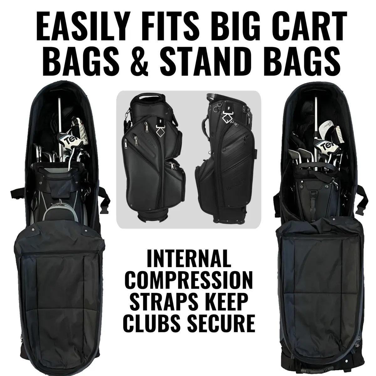 CaddyDaddy Enforcer Golf Travel Bag Crush Resistant Hard Top Protection | Airline Approved Durable Case - view 6