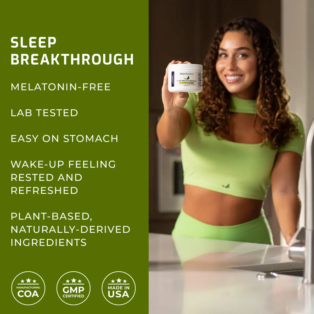 BIOptimizers Sleep Breakthrough Blueberry 202.5 g | Non Habit Forming, Melatonin-Free, Natural Sleep Support - view 2