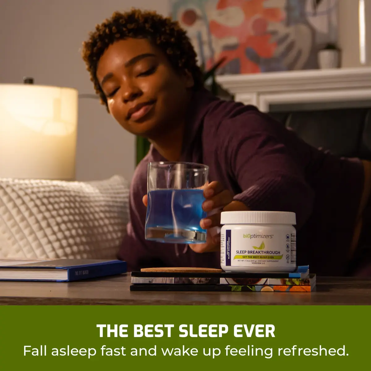 BIOptimizers Sleep Breakthrough Blueberry 202.5 g | Non Habit Forming, Melatonin-Free, Natural Sleep Support - view 3