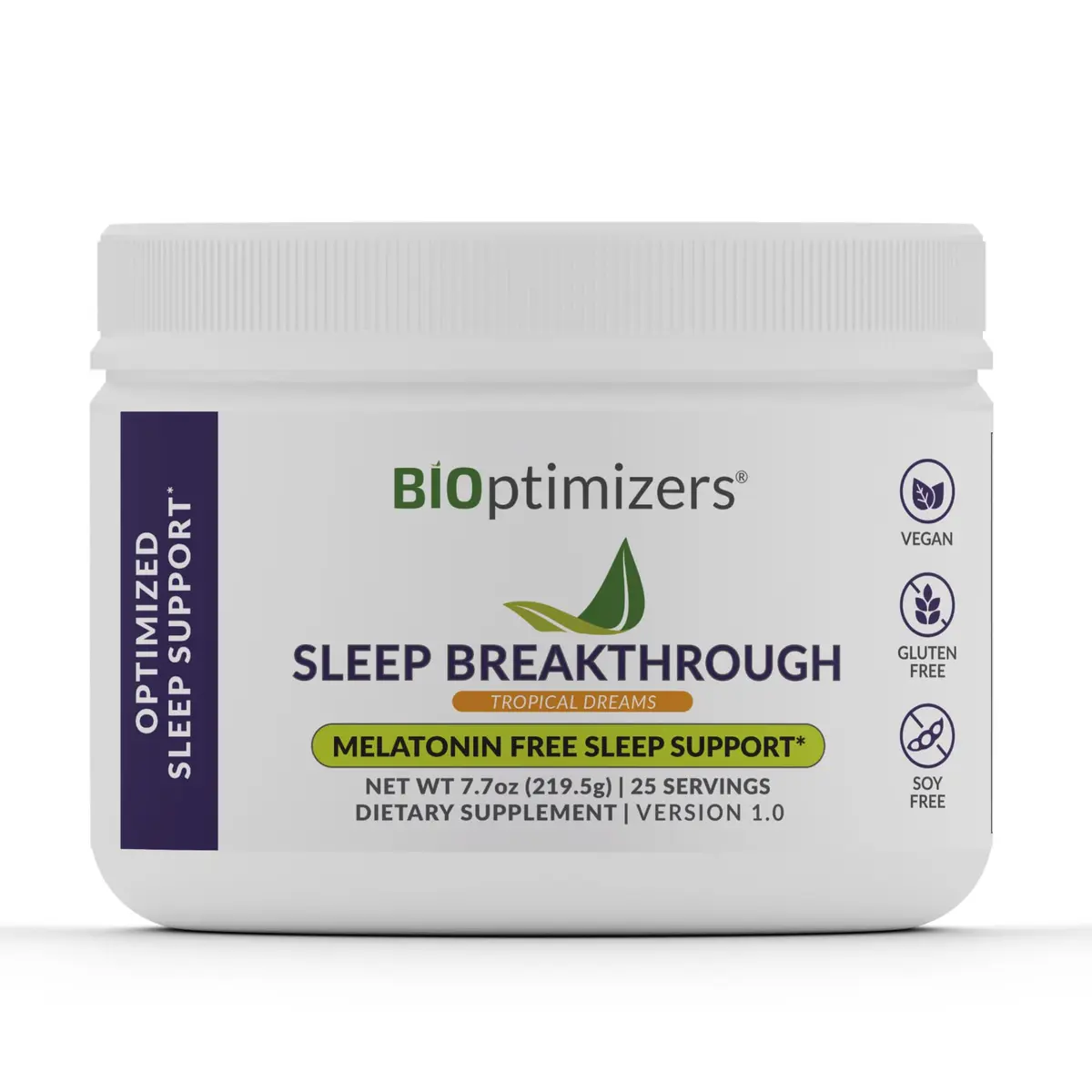BIOptimizers Sleep Breakthrough Non Habit Forming, Tropical Dreams, 202.5 g | Deep Sleep Support with Magnesium & Zinc - main product image