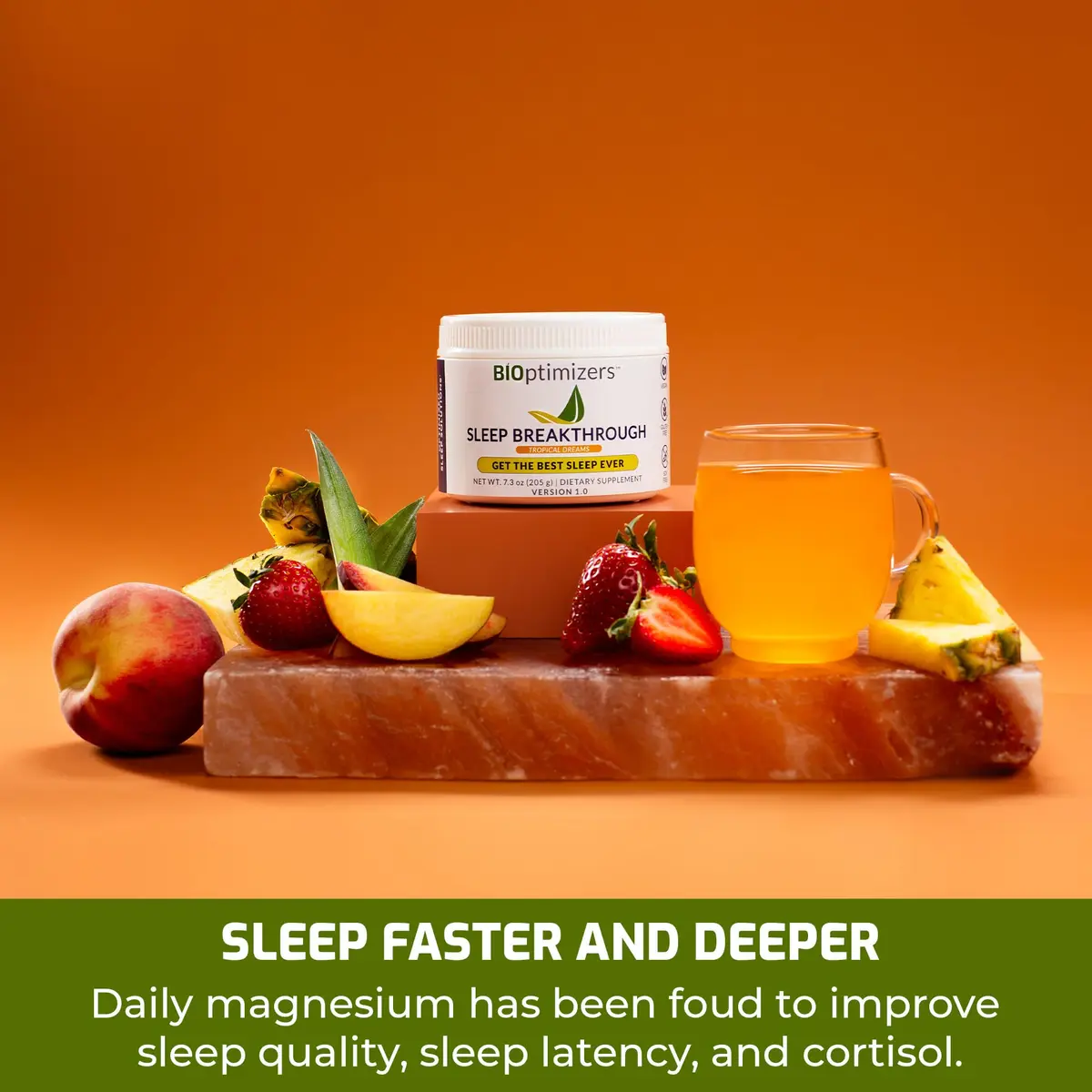 BIOptimizers Sleep Breakthrough Non Habit Forming, Tropical Dreams, 202.5 g | Deep Sleep Support with Magnesium & Zinc - view 5