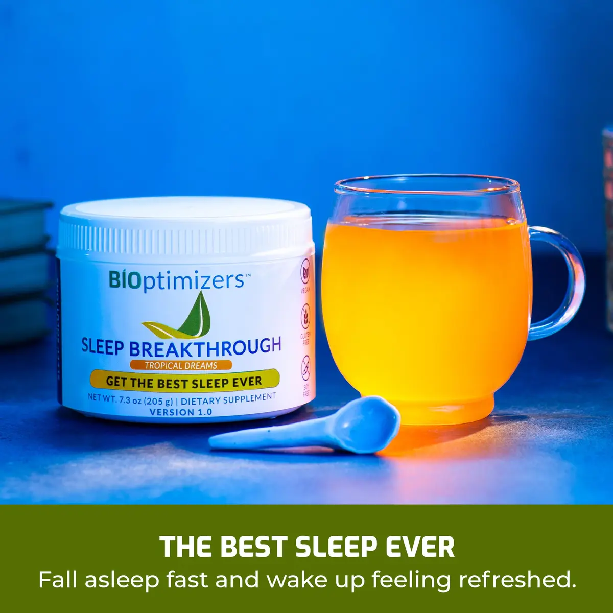 BIOptimizers Sleep Breakthrough Non Habit Forming, Tropical Dreams, 202.5 g | Deep Sleep Support with Magnesium & Zinc - view 3