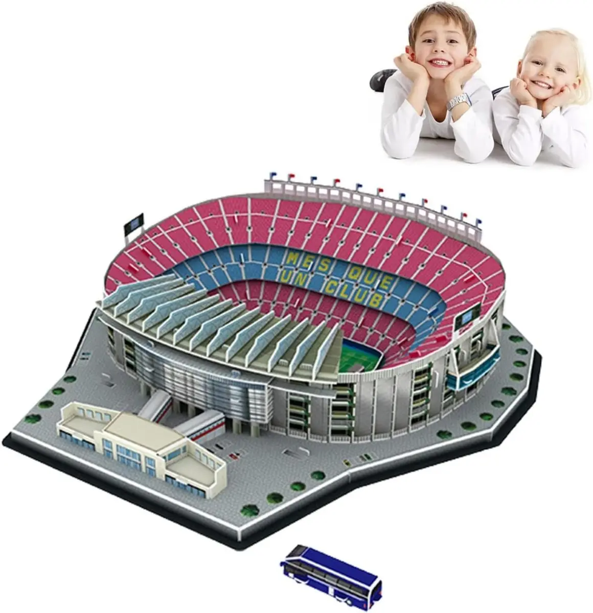 ISFIBA Camp Nou Stadium 3D Puzzle 37.8cm x 39.6cm (14.9" x 15.6") | Educational STEM Toy for Ages 12+ - view 4