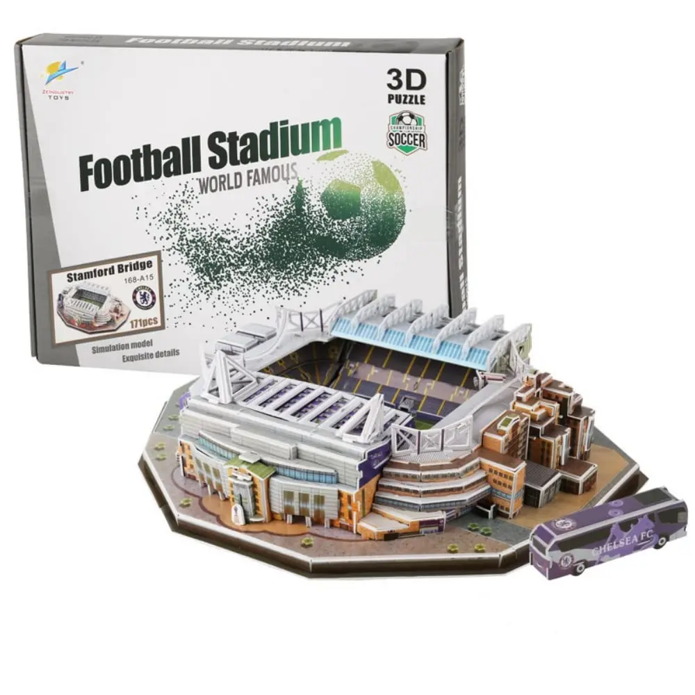 ISFIBA Stamford Bridge Stadium 3D Puzzle 171 Pieces (39cm x 31cm) | Educational STEM Toy for Kids & Adults - view 3