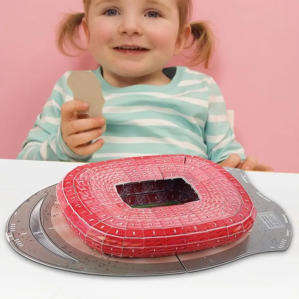 ISFIBA Classic Football Stadium Puzzle, Allianz Arena 3D Paper Model Building Kit | 28.2 cm x 39.4 cm (11.1" x 15.5") - view 4