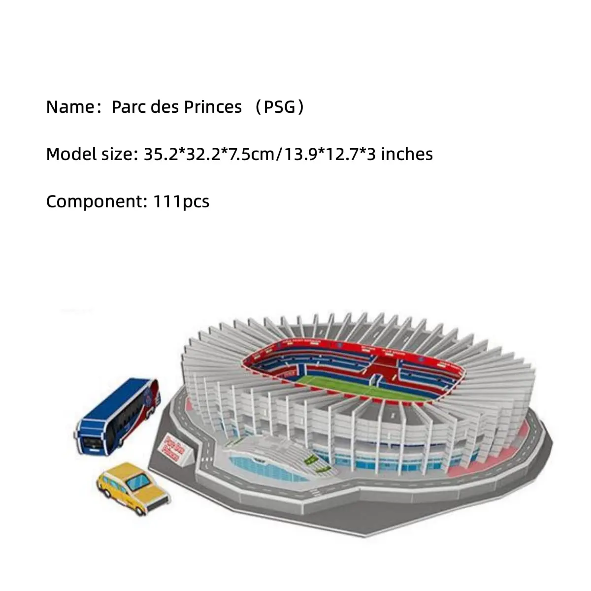 ISFIBA Parc des Princes 3D Football Stadium Puzzle 111 Pieces | Educational Toy for Kids & Adults - view 2