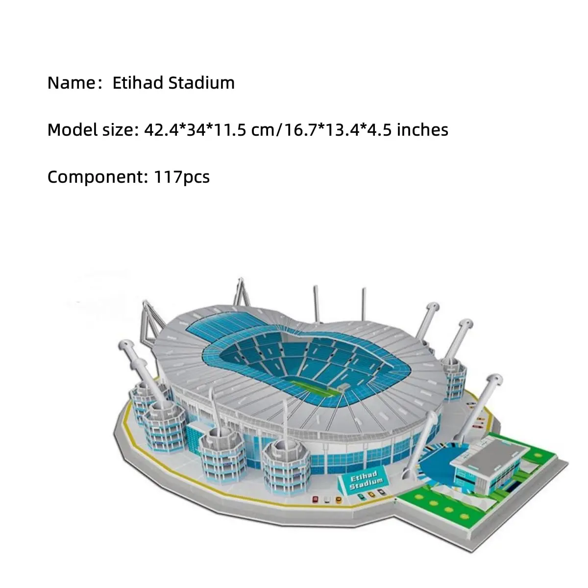 ISFIBA Classic Football Stadium Puzzle 13.4 x 16.7 inches | 3D Paper Model Building Kit - view 2