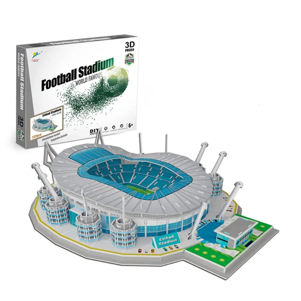 ISFIBA Classic Football Stadium Puzzle 13.4 x 16.7 inches | 3D Paper Model Building Kit - view 3