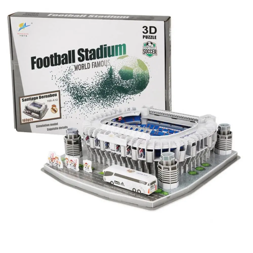ISFIBA Classic Football Stadium Puzzle 3D Model Santiago Bernabeu | Soccer Stadium Souvenir - view 3
