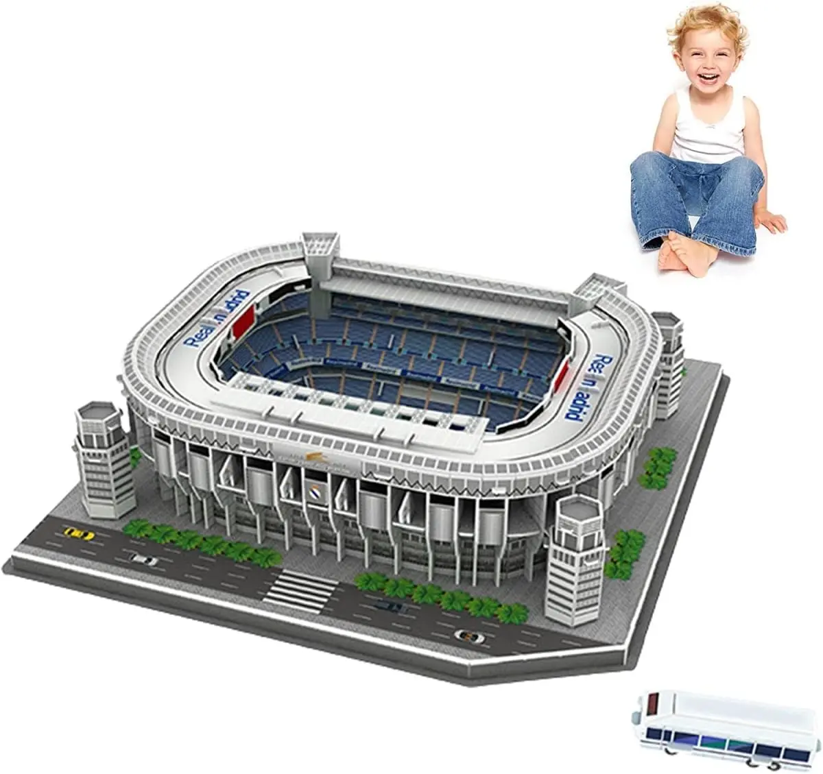 ISFIBA Classic Football Stadium Puzzle 3D Model Santiago Bernabeu | Soccer Stadium Souvenir - view 4