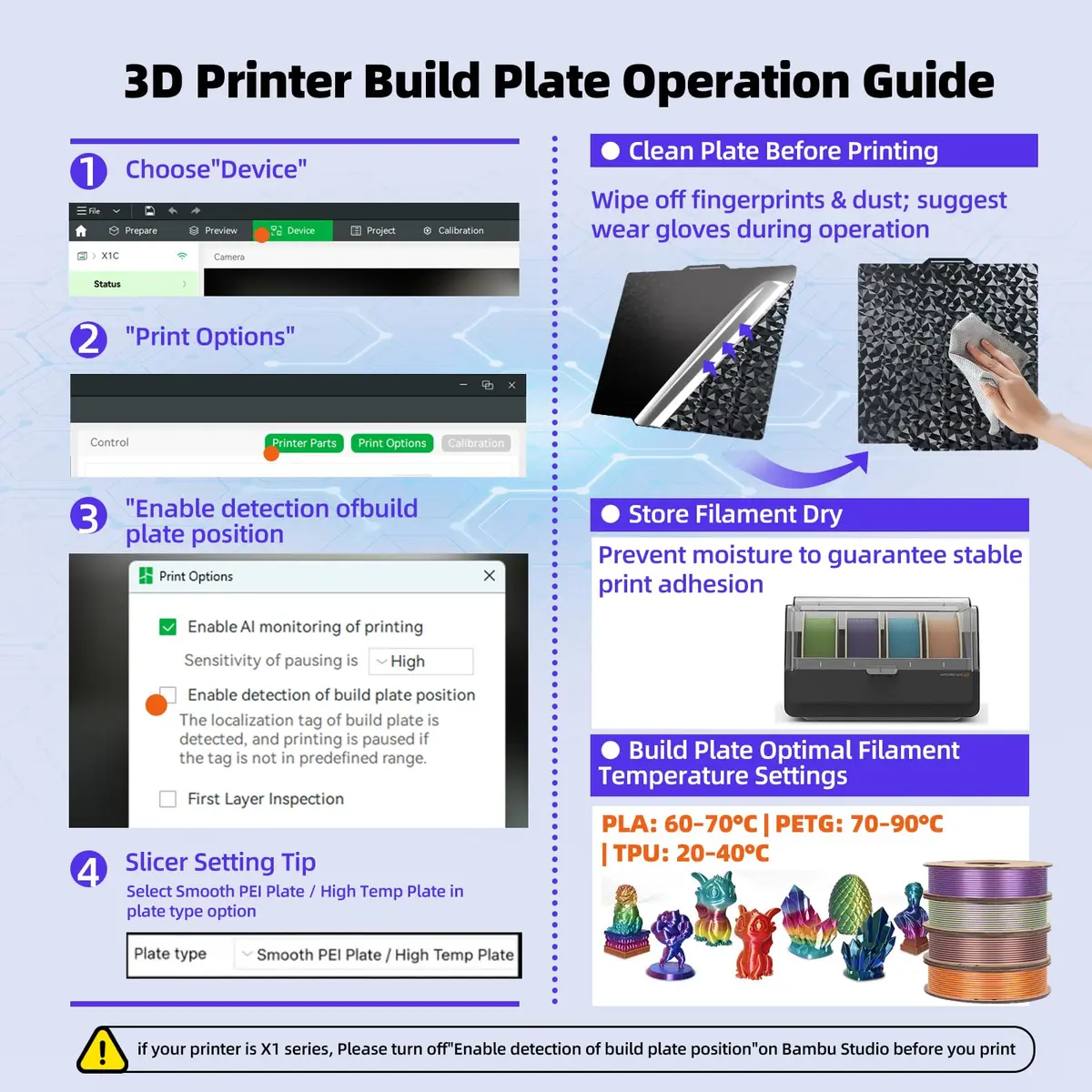 IdeaFormer-3D PEO PET Build Plate 257x257mm | Flexible Spring Steel Bed for Bambu Labs - view 7