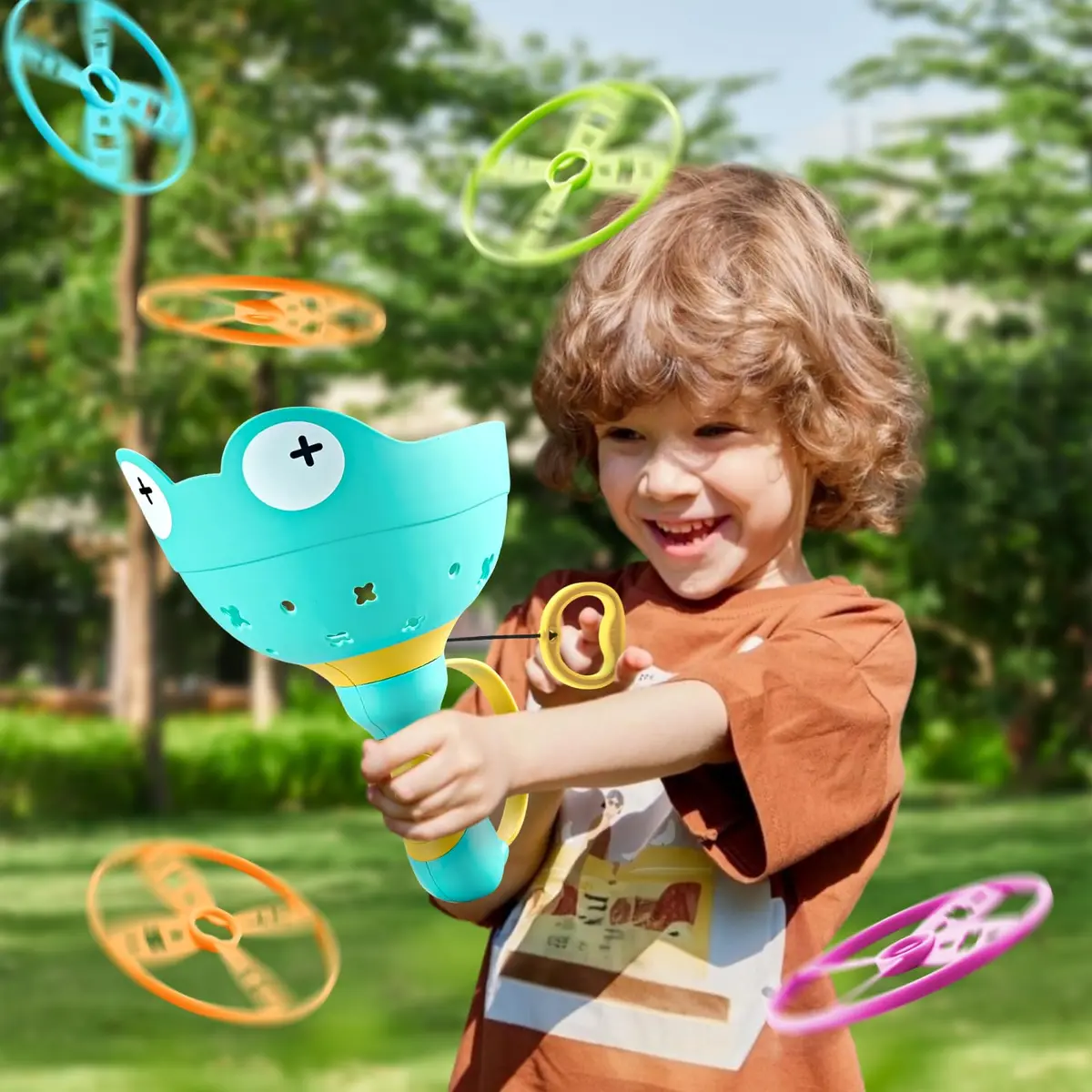 pamexin Outside Toys for Kids Ages 4-8 | Manual Catching Game with 24 Discs - view 3