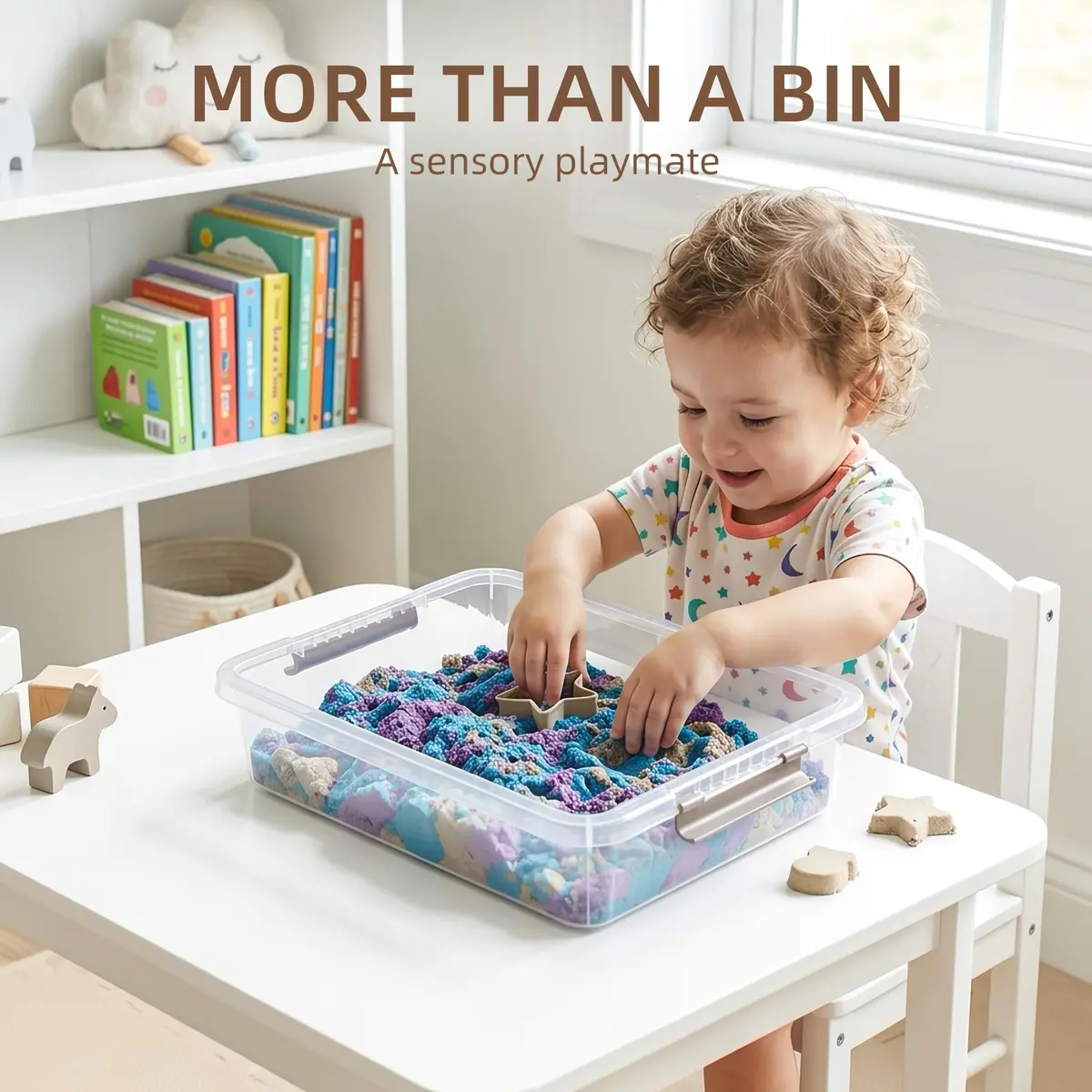 Citylife 5.3 Qt Storage Bins with Lids | Stackable Plastic Organizer for Office & Home - view 9