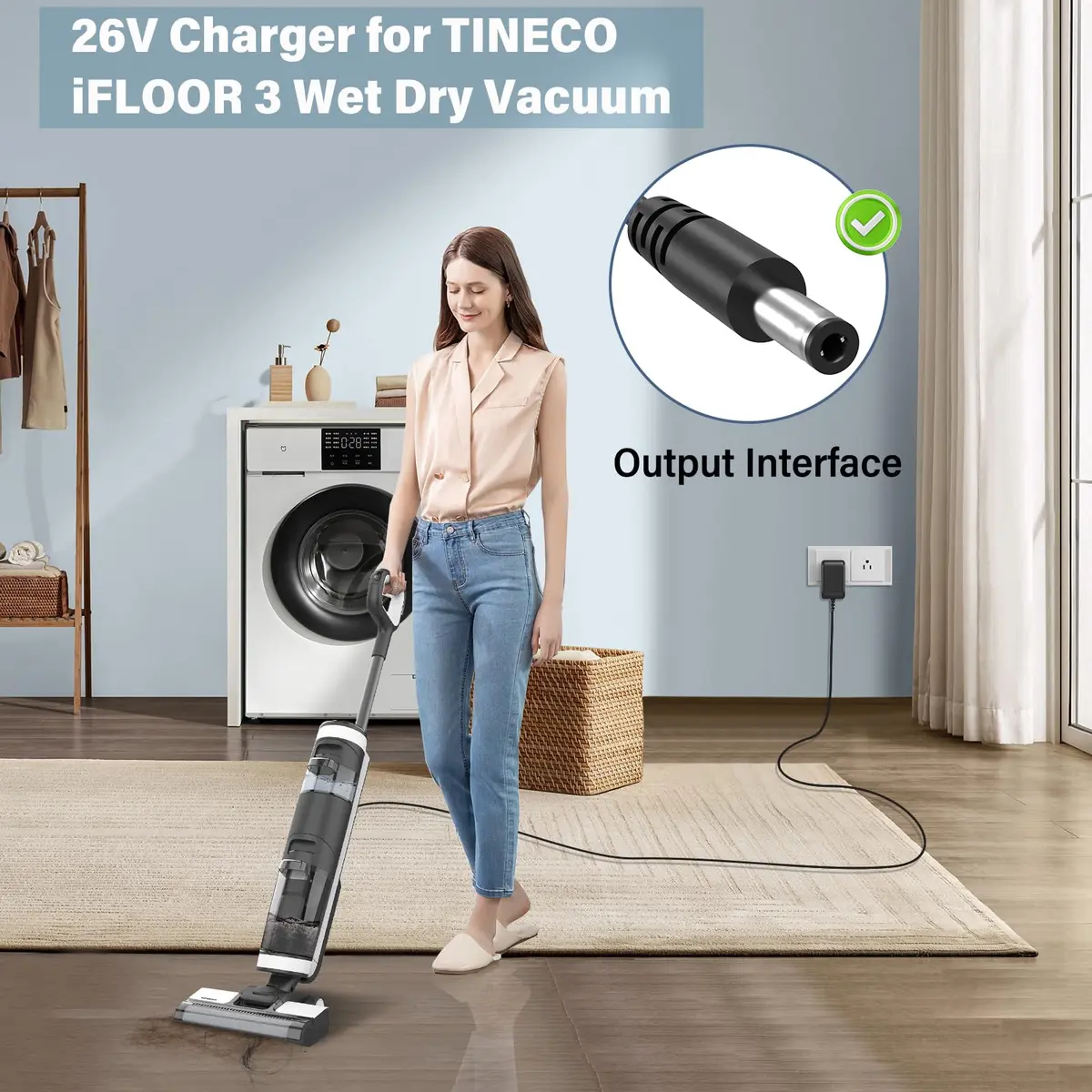 HIENADTOR 26V Vacuum Cleaner Charger | UL Certified Cordless Stick Vac Power Adapter - view 4