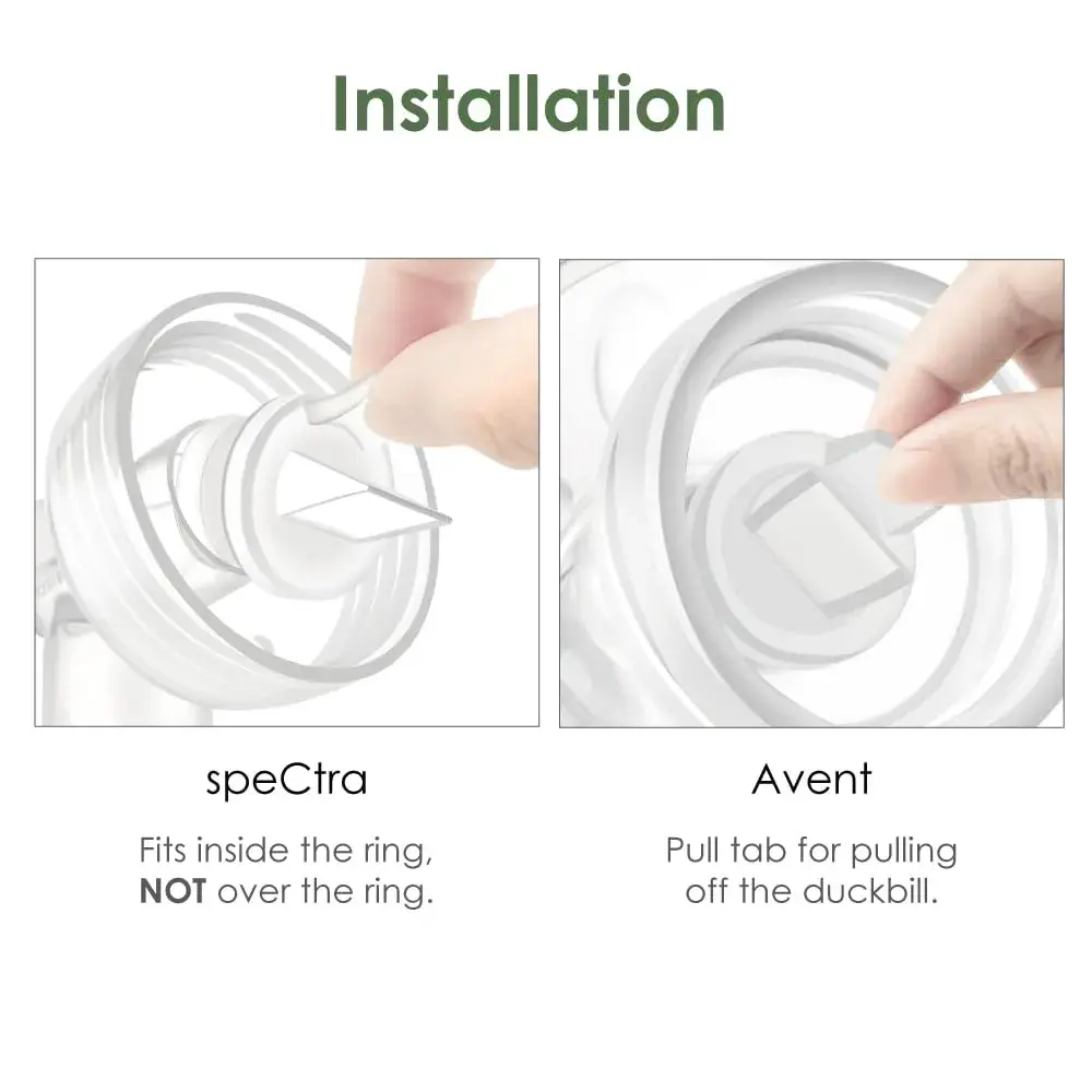 Maymom 2nd Generation Duckbill Valves with Pull Tab, 6 Count | Compatible with Spectra, Medela, Motif Luna Pumps - view 7