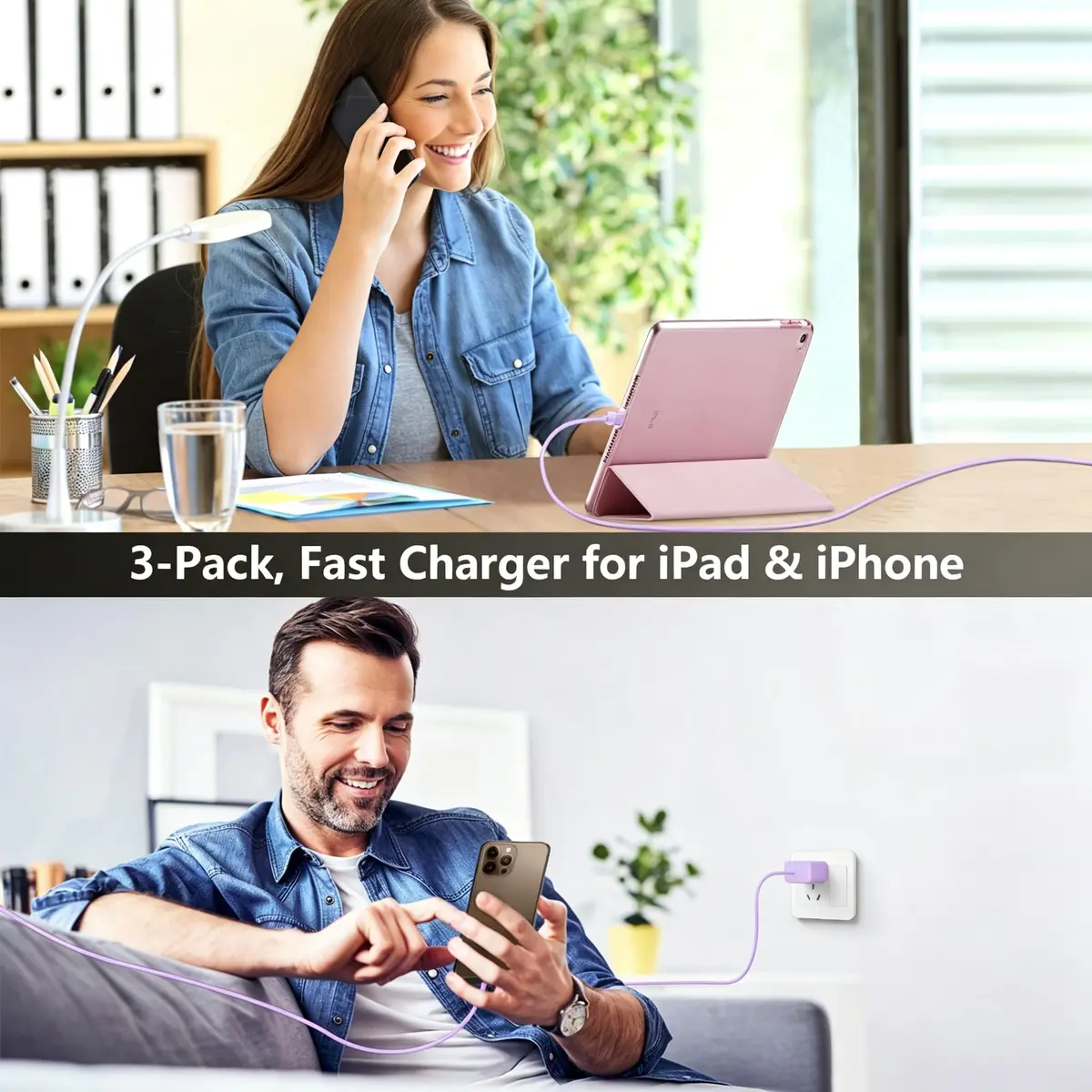 Ubearkk Phone 17/16/15 Charger Fast Charging 10FT USB C Cord & 20W Block | 4.60⭐ 9108 Reviews - view 6