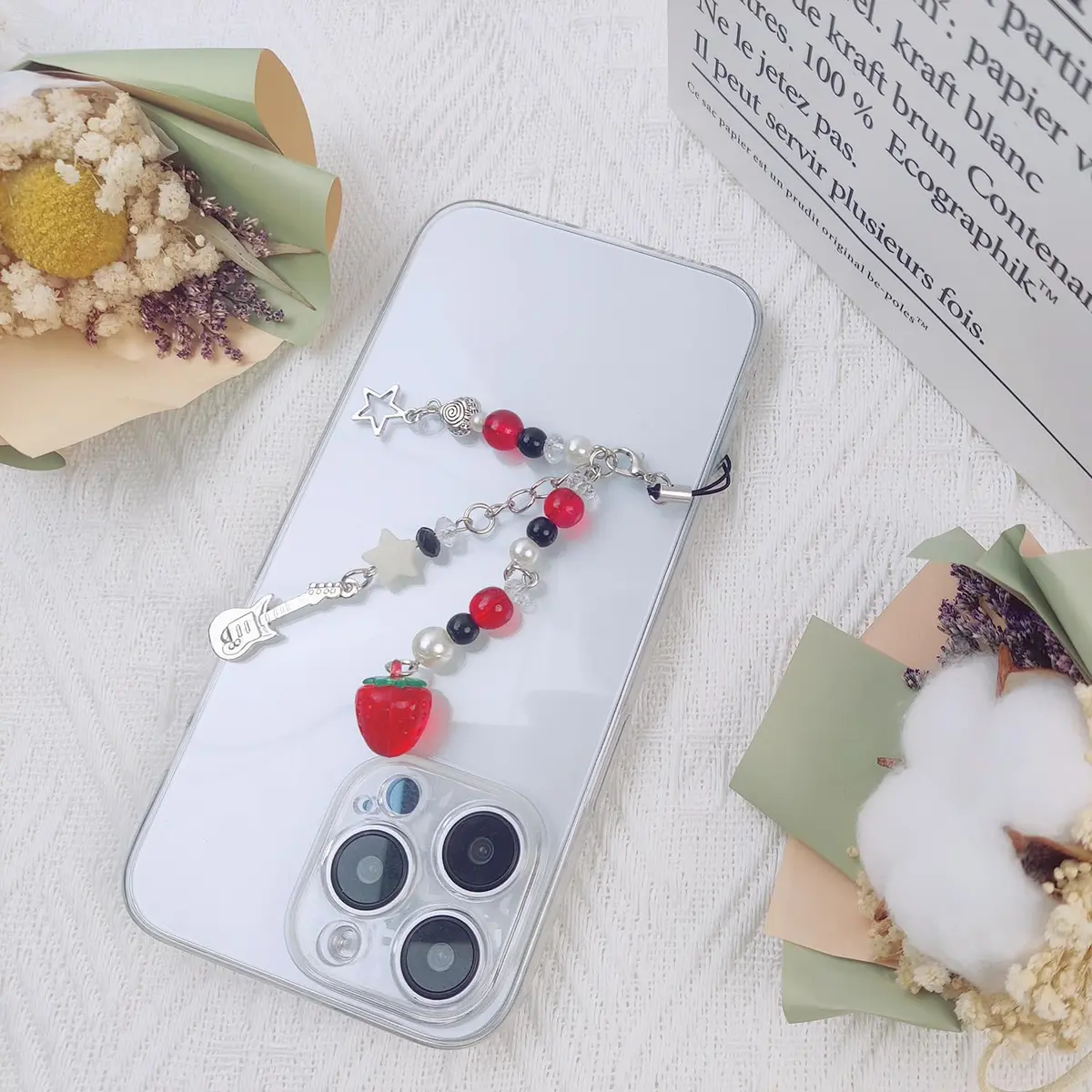cioatu Phone Charm Strawberry Butterfly Star | Y2K Aesthetic Accessory - view 5