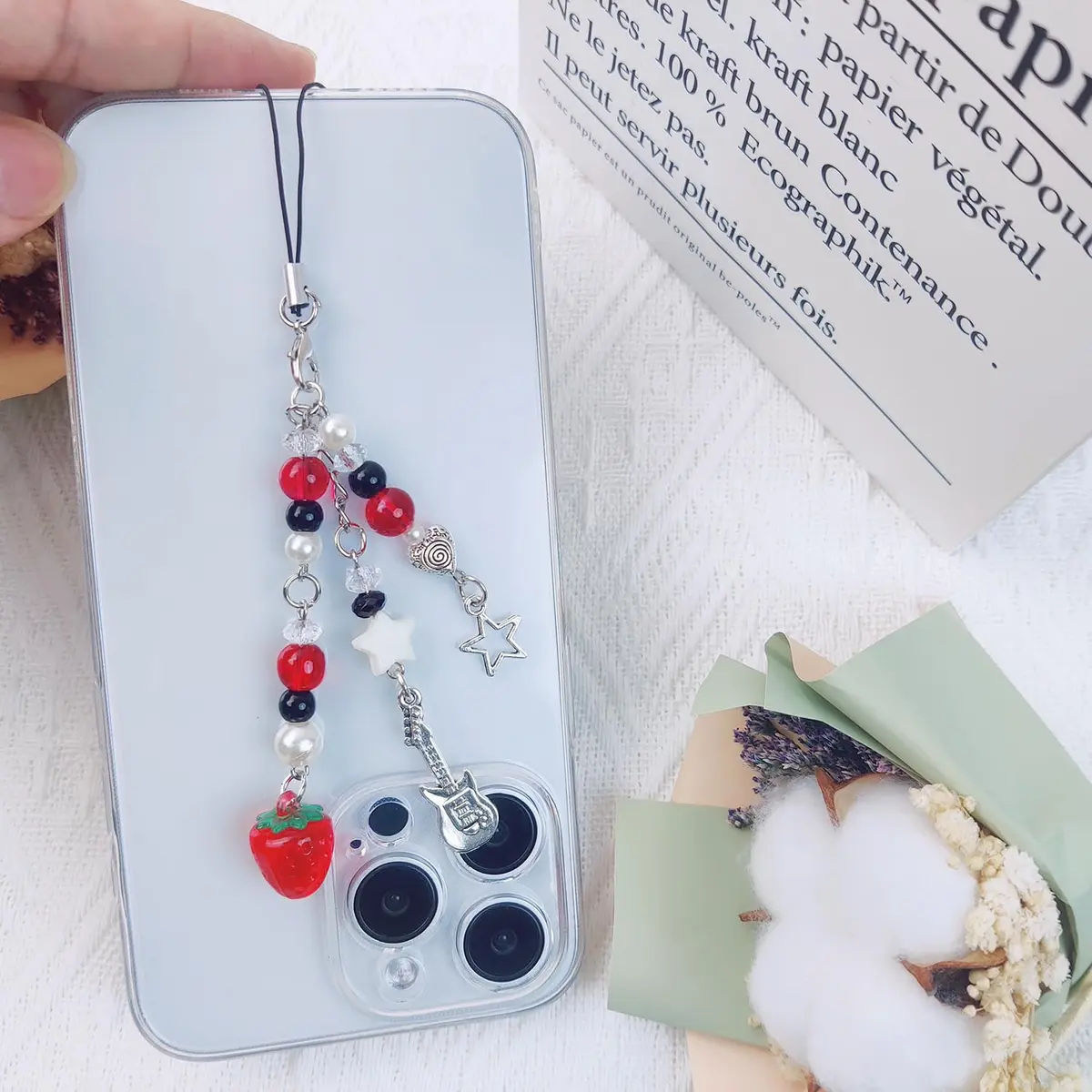 cioatu Phone Charm Strawberry Butterfly Star | Y2K Aesthetic Accessory - view 6