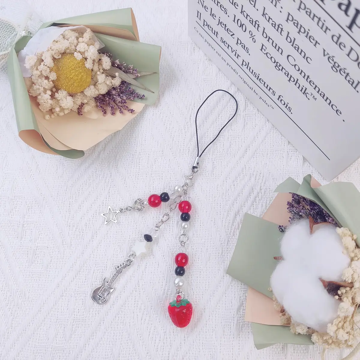 cioatu Phone Charm Strawberry Butterfly Star | Y2K Aesthetic Accessory - view 2