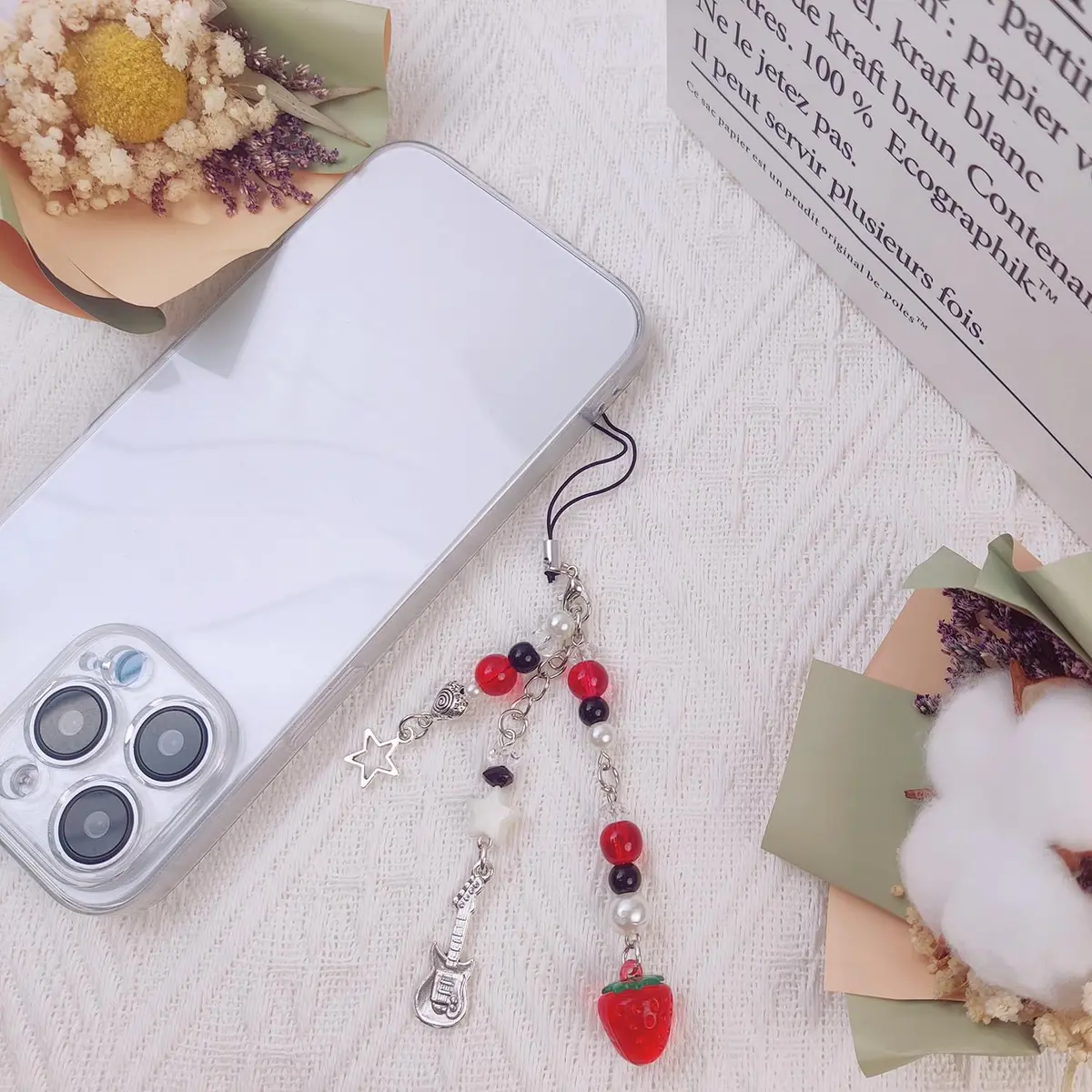 cioatu Phone Charm Strawberry Butterfly Star | Y2K Aesthetic Accessory - view 4