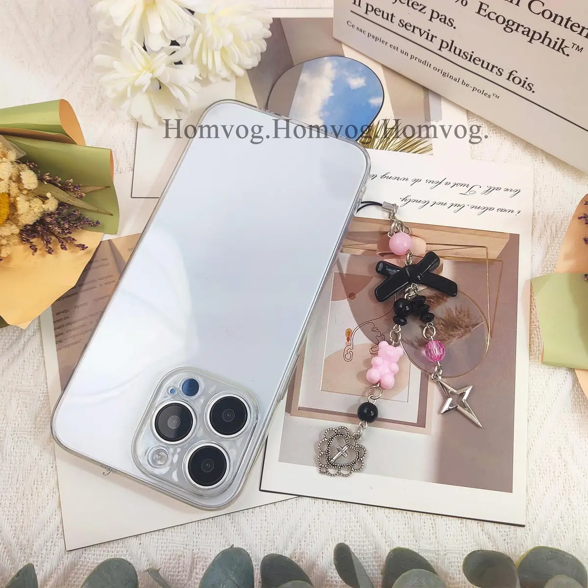 cioatu 1-4PCS Cute Phone Charms Y2K Cell Phone Strap Strawberry Butterfly Star | Elegant Decor for Phone & Bag - view 5