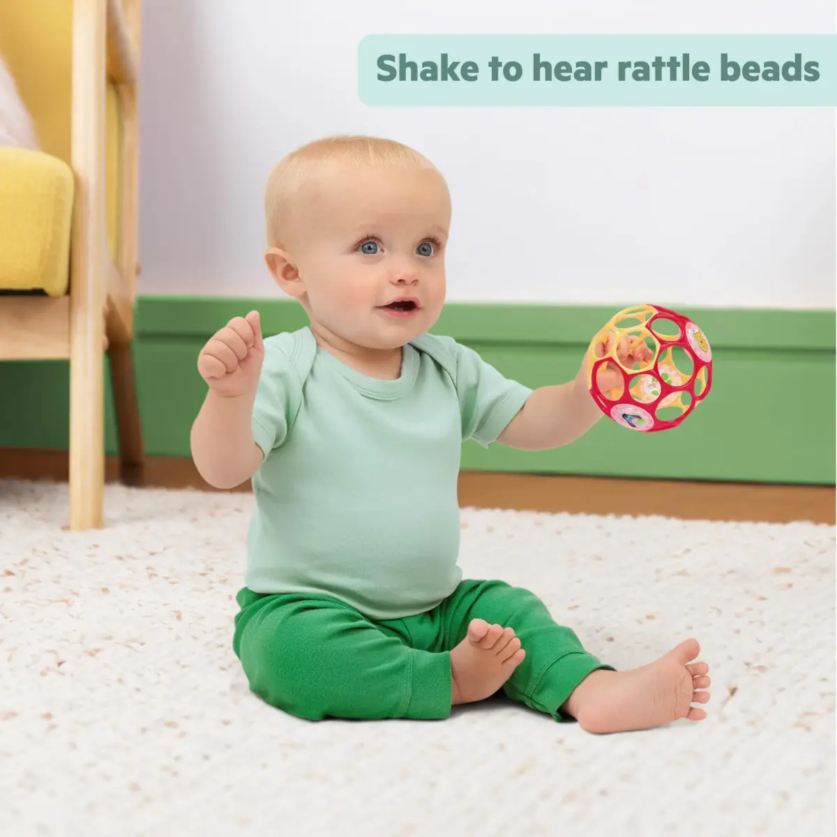 Bright Starts Disney Winnie the Pooh Oball Rattle | BPA-Free, Easy-Grasp, 4-Inch Infant Toy - view 4