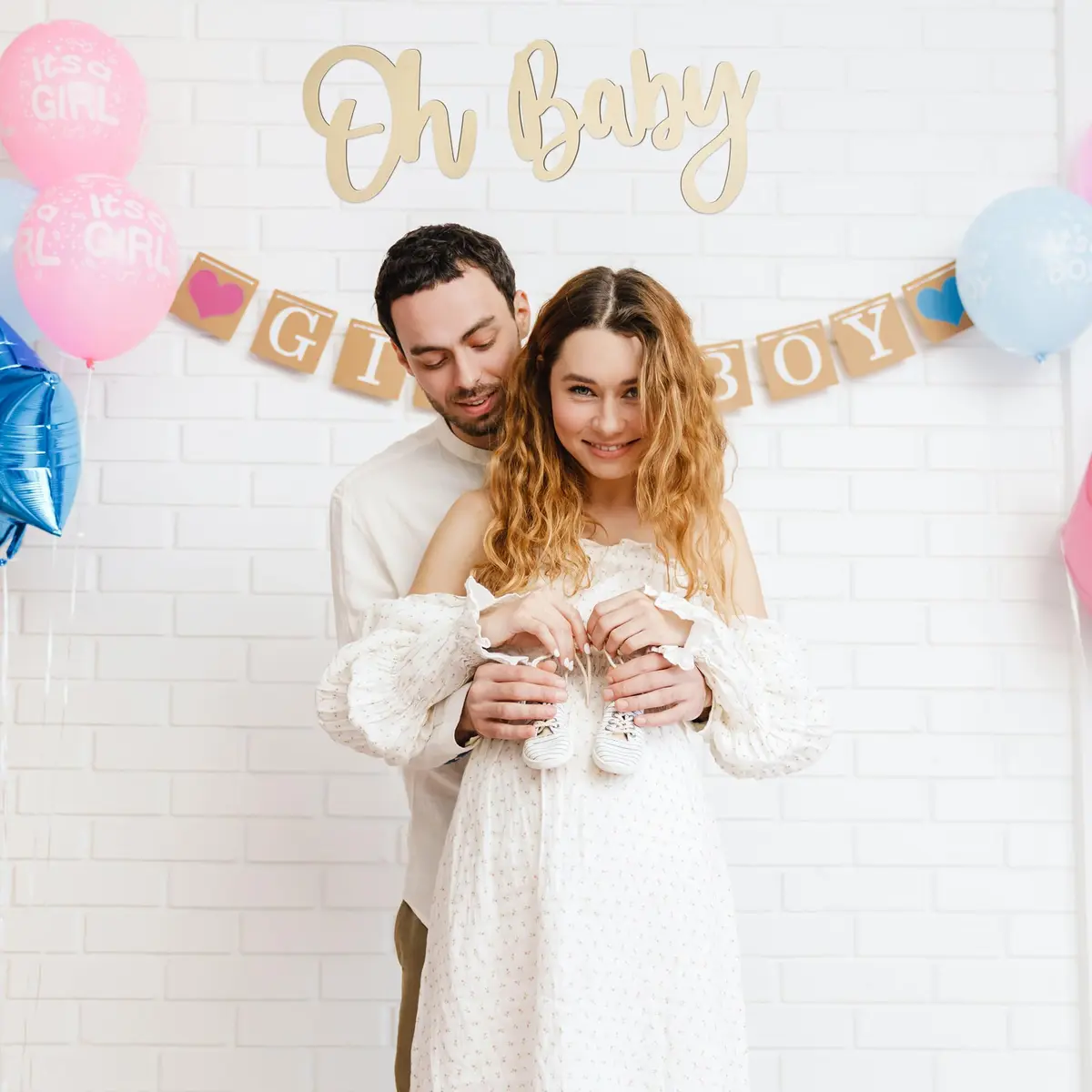 JTRF Oh Baby Sign Wood Color | Perfect for Baby Showers, Gender Reveal, 1st Birthday, Photo Backdrops - view 5