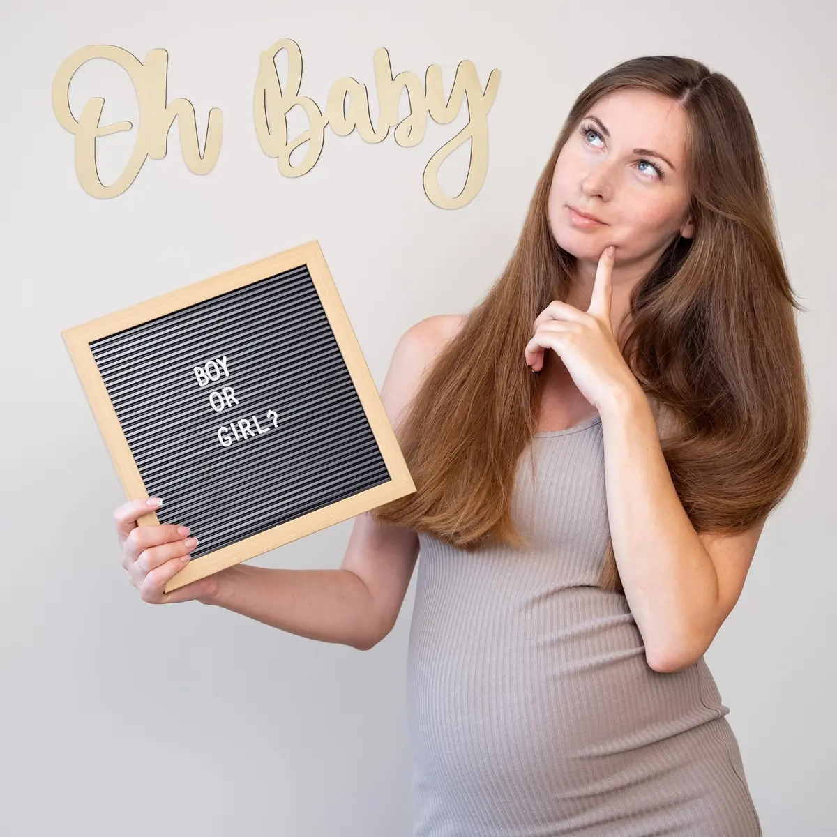 JTRF Oh Baby Sign Wood Color | Perfect for Baby Showers, Gender Reveal, 1st Birthday, Photo Backdrops - view 6