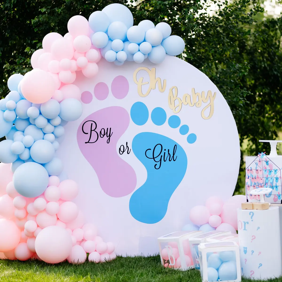 JTRF Oh Baby Sign Wood Color | Perfect for Baby Showers, Gender Reveal, 1st Birthday, Photo Backdrops - view 7