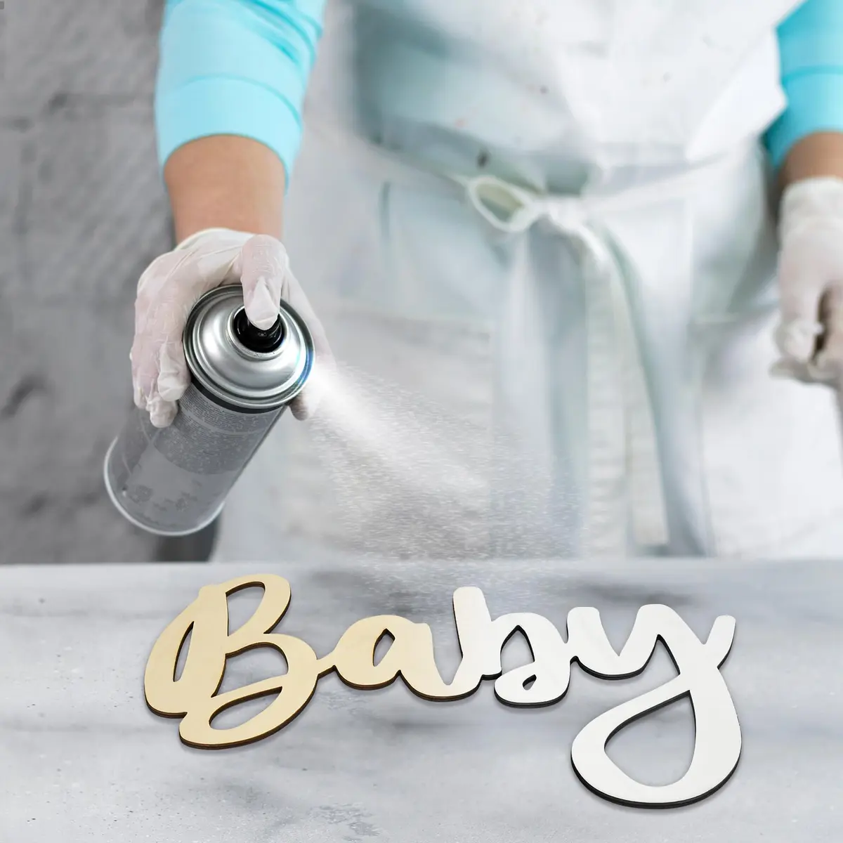 JTRF Oh Baby Sign Wood Color | Perfect for Baby Showers, Gender Reveal, 1st Birthday, Photo Backdrops - view 3